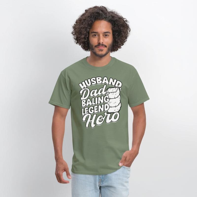 Hay Bale Farming Husband Dad Baling legend Hero