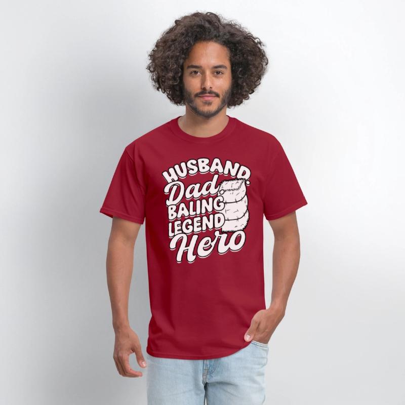 Hay Bale Farming Husband Dad Baling legend Hero