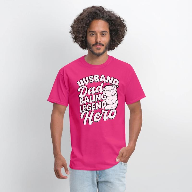 Hay Bale Farming Husband Dad Baling legend Hero
