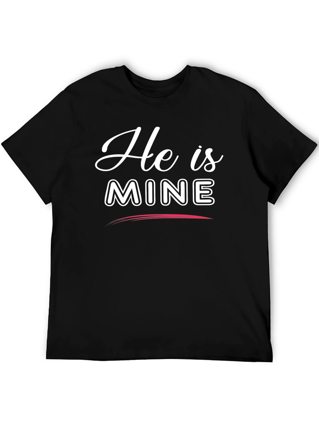 He Is Mine Graphic Tee - Black