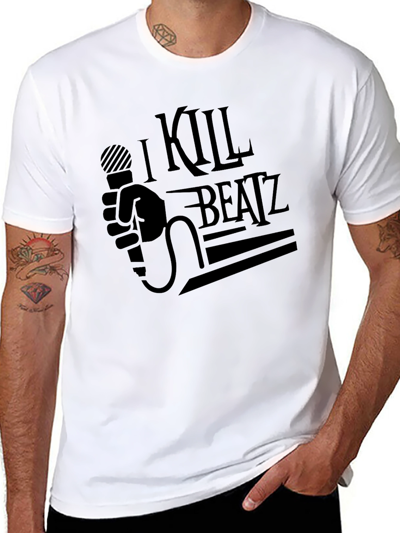 I Kill Beatz Black Graphic Tee
