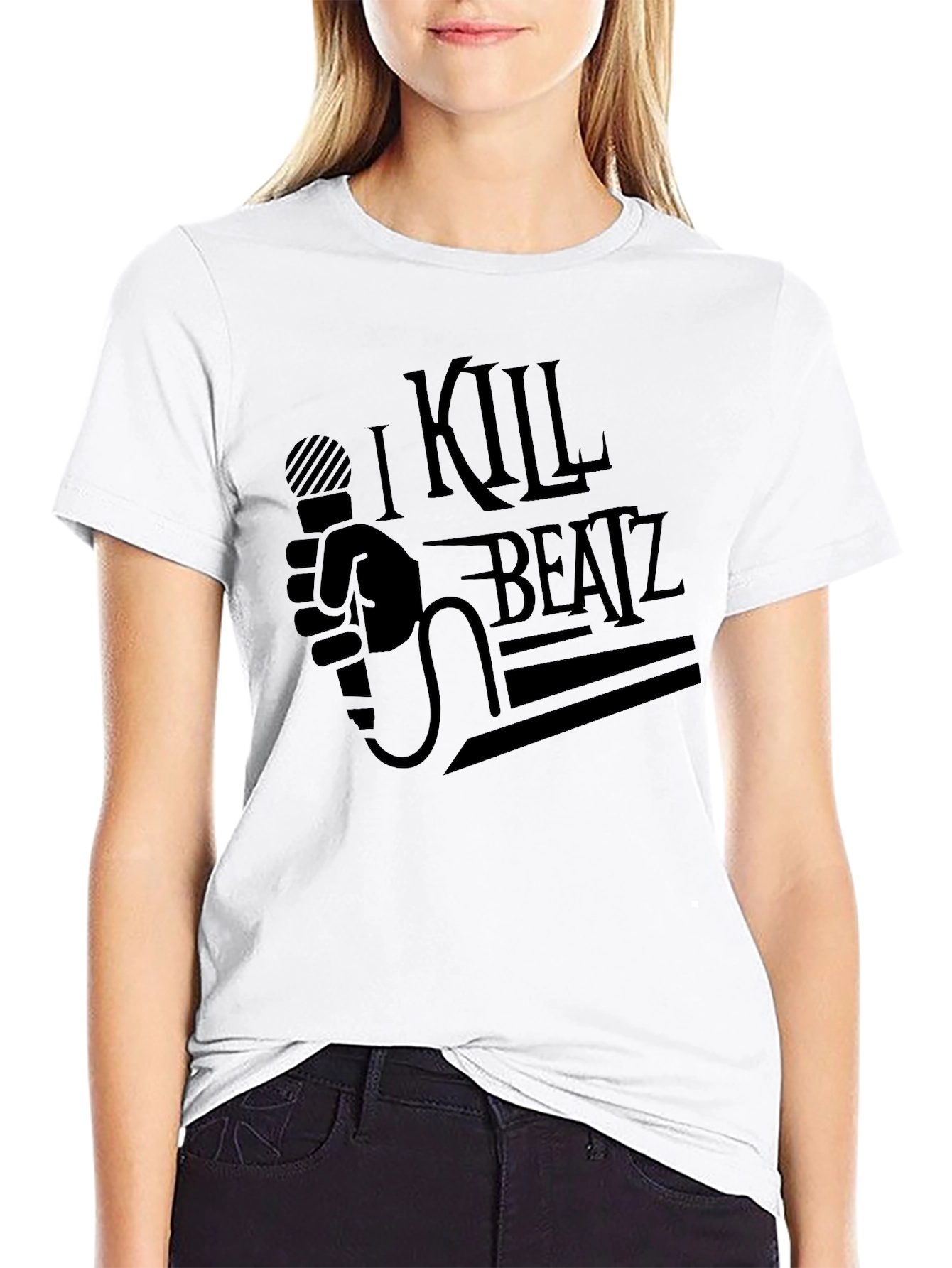 I Kill Beatz Black Graphic Tee