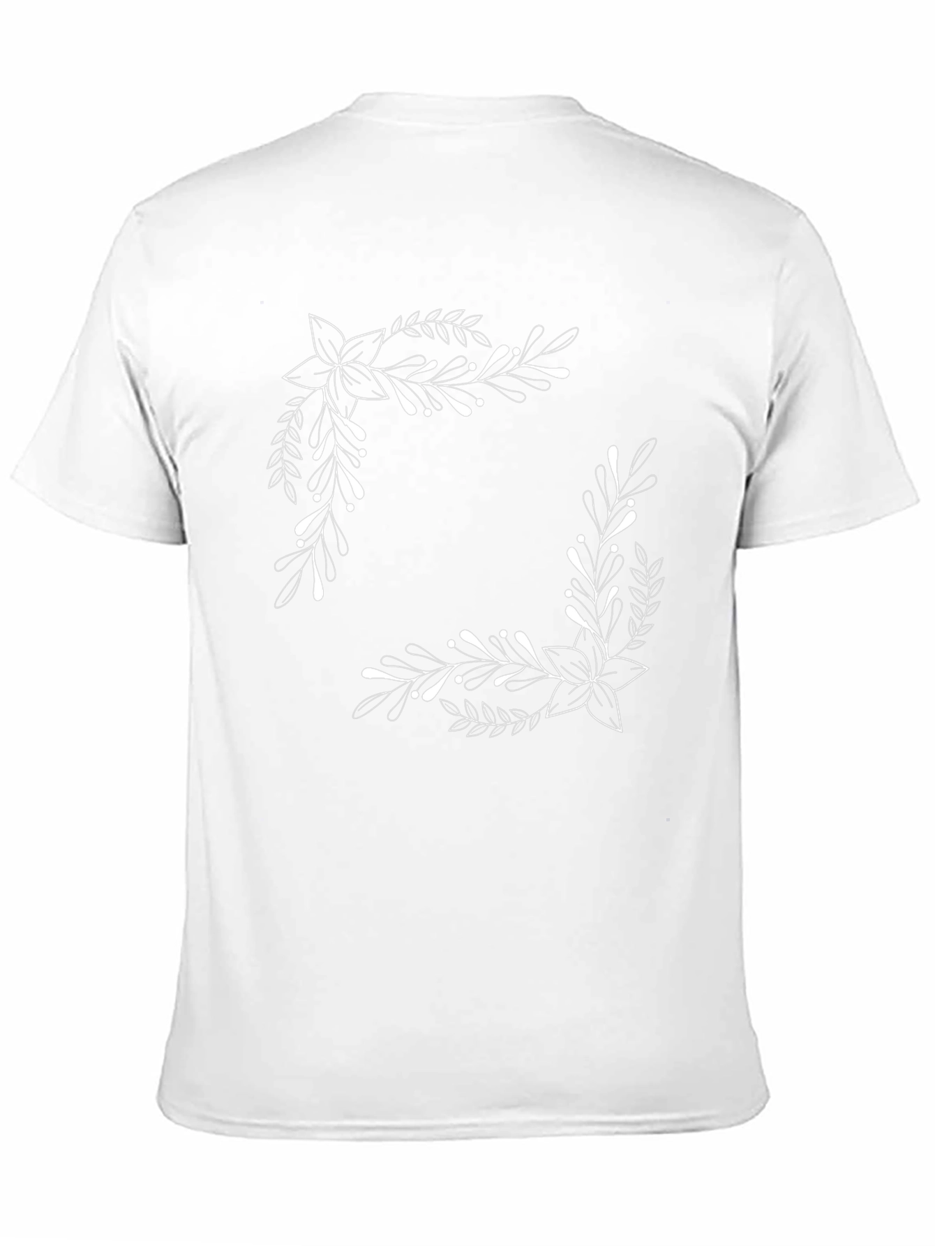 Floral Frame Black T-Shirt - Elegant & Stylish