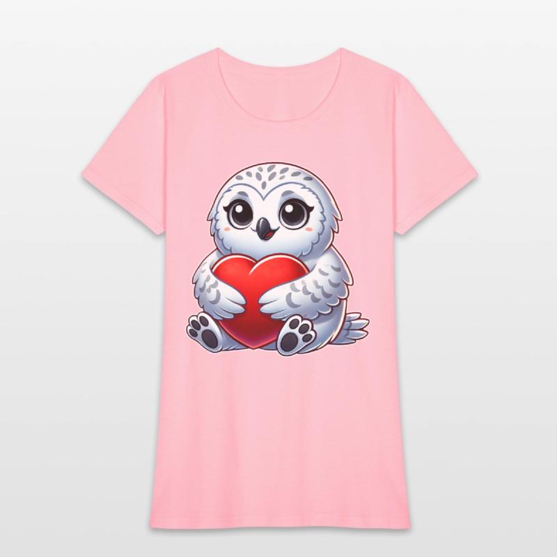 Heart snowy owl love Valentine's in love