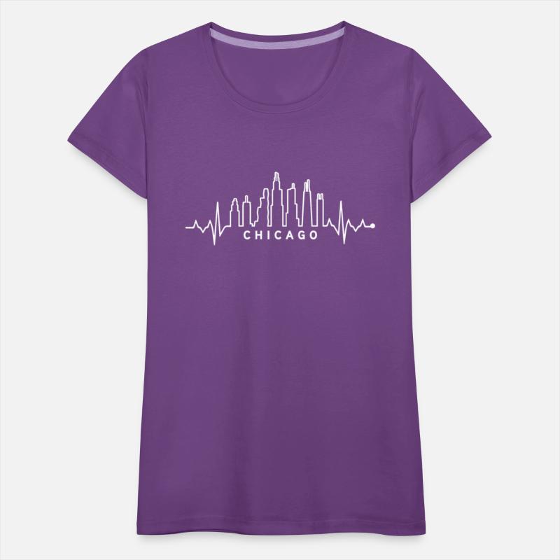 Heartbeat Of Chicago City Skyline Ekg Stress Relie