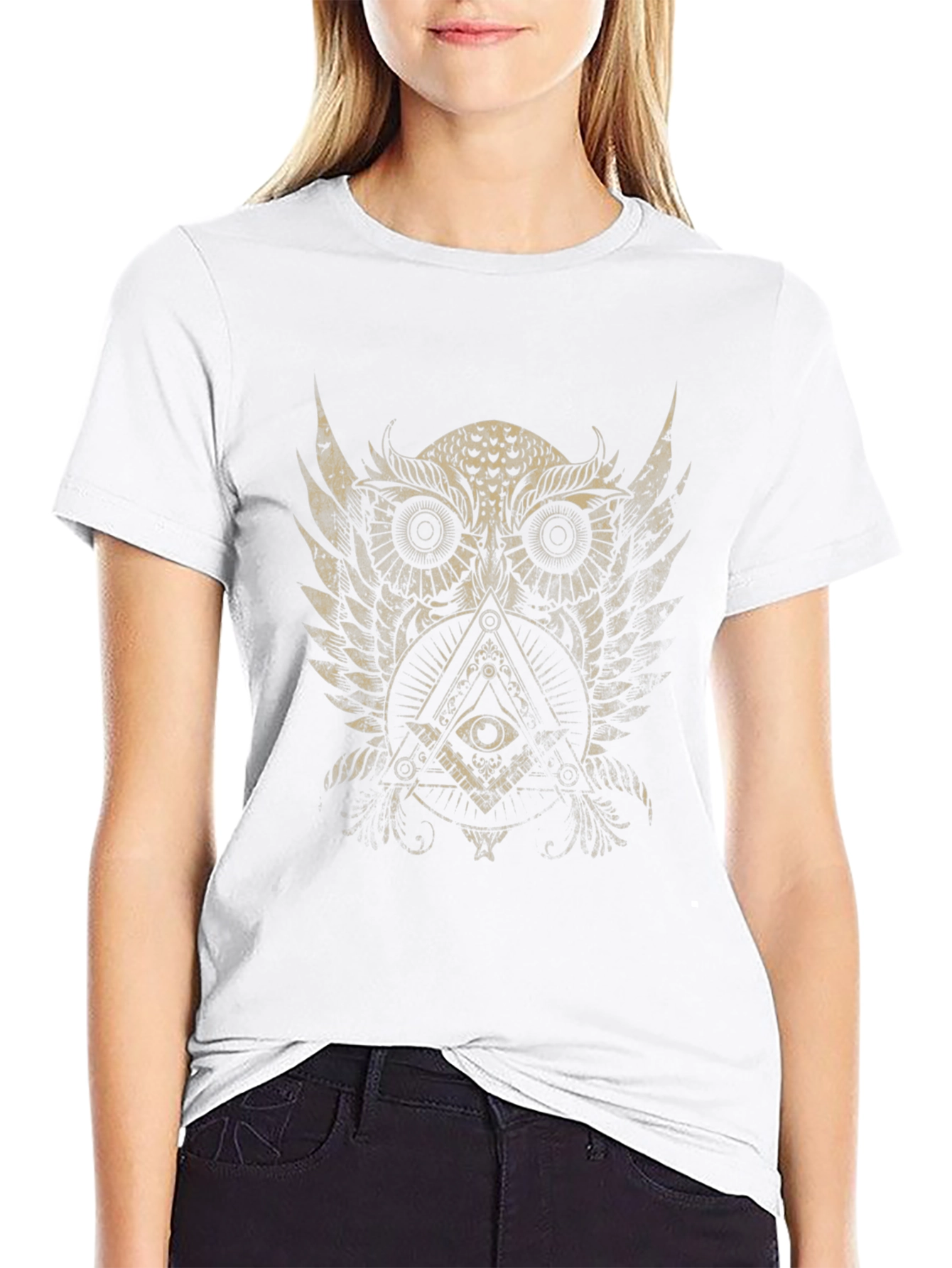 Mystic Owl Graphic Tee - Black
