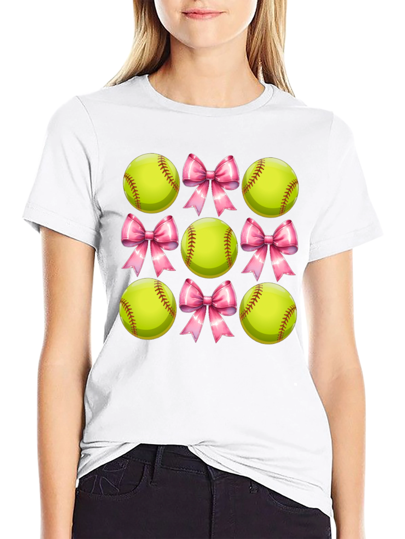 Softball Bow T-Shirt
