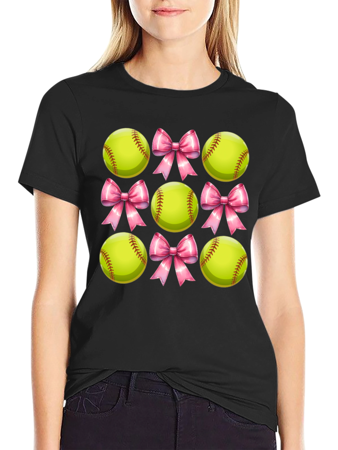 Softball Bow T-Shirt