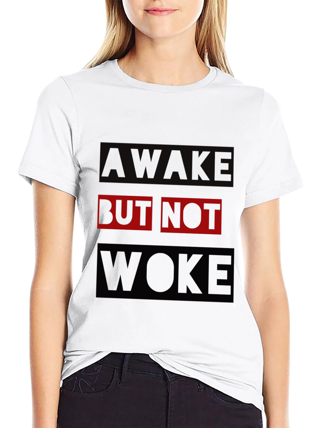 Awake But Not Woke Graphic Tee - Black