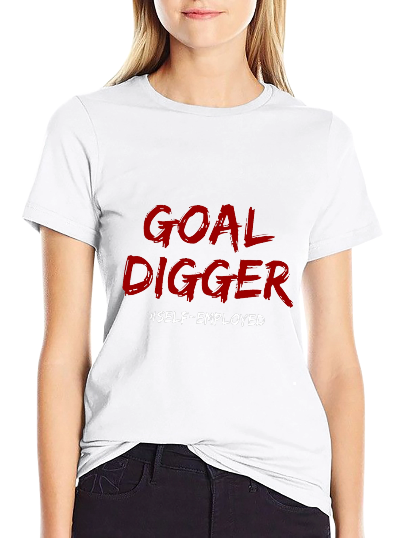 Goal Digger Self-Employed Black T-Shirt