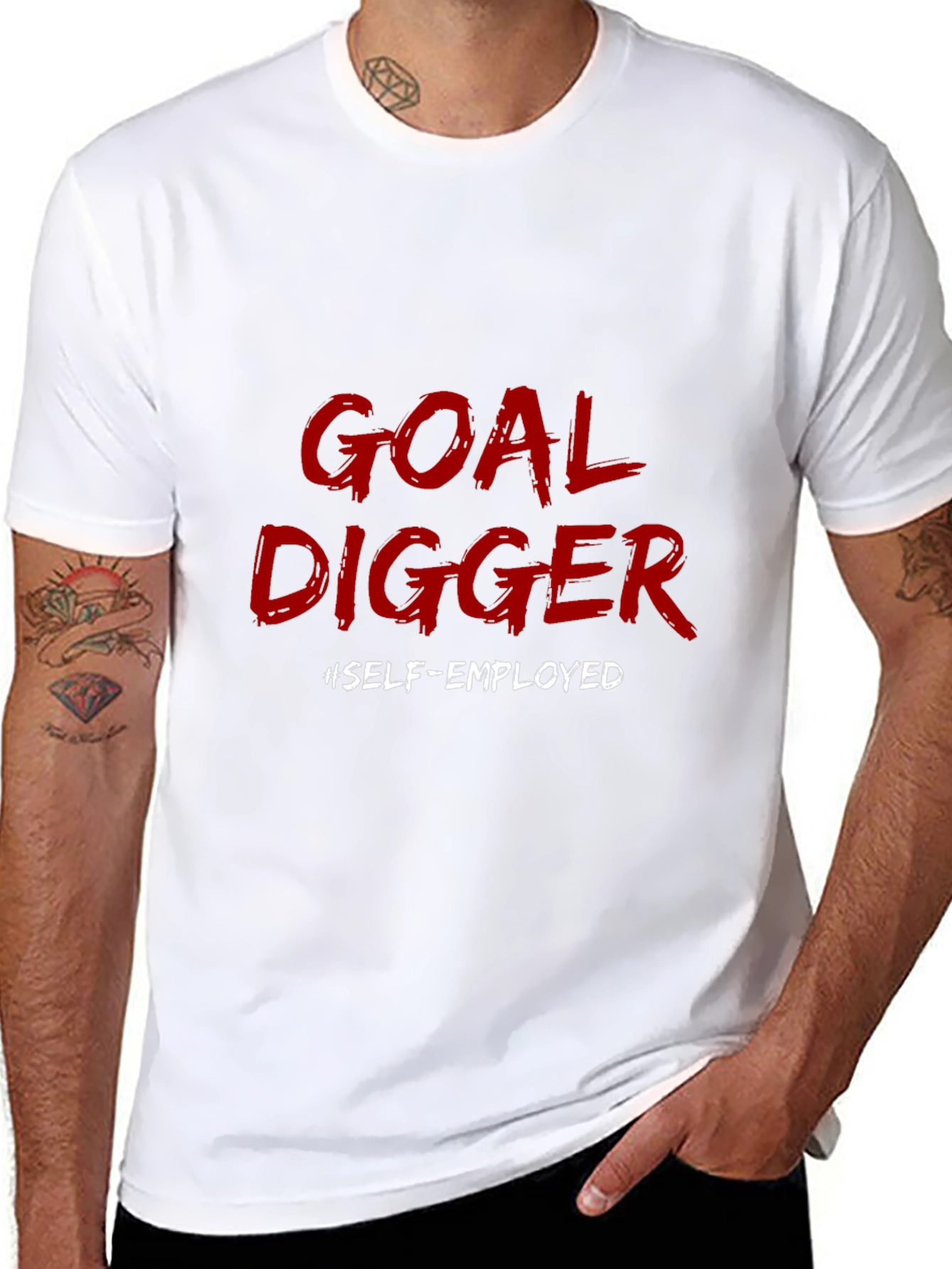 Goal Digger Self-Employed Black T-Shirt
