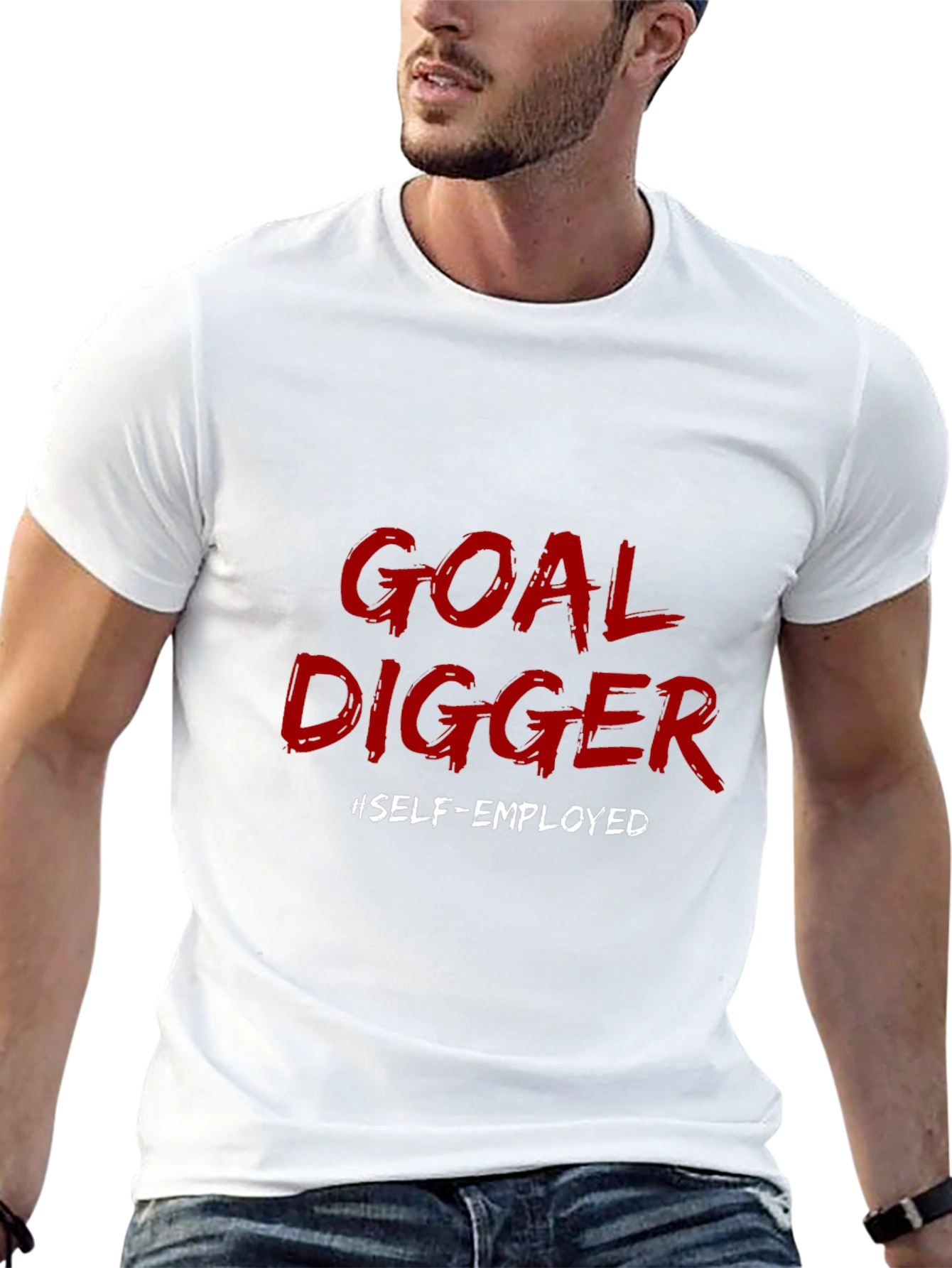 Goal Digger Self-Employed Black T-Shirt