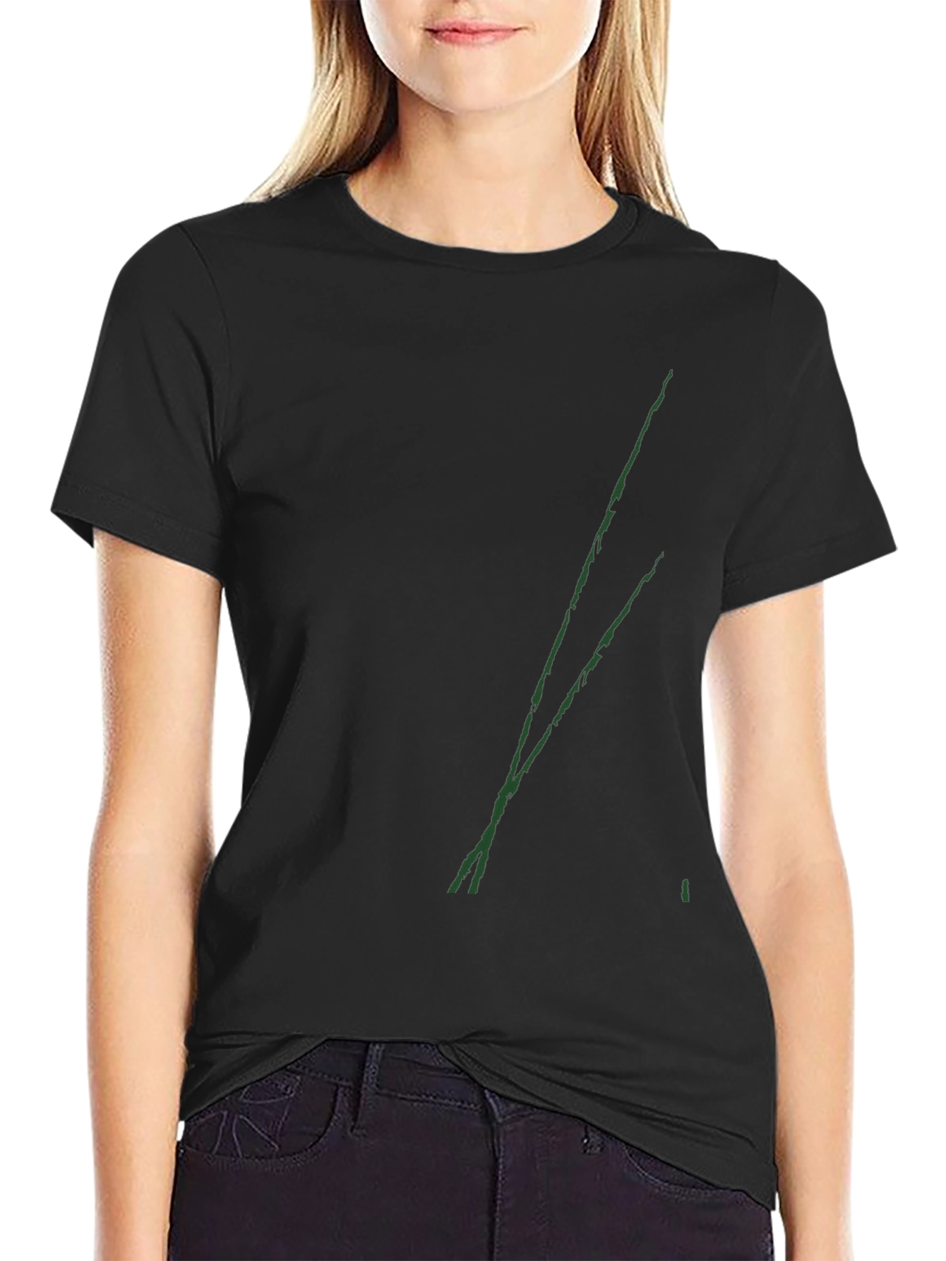 Mens Black Graphic Tee - Abstract Design