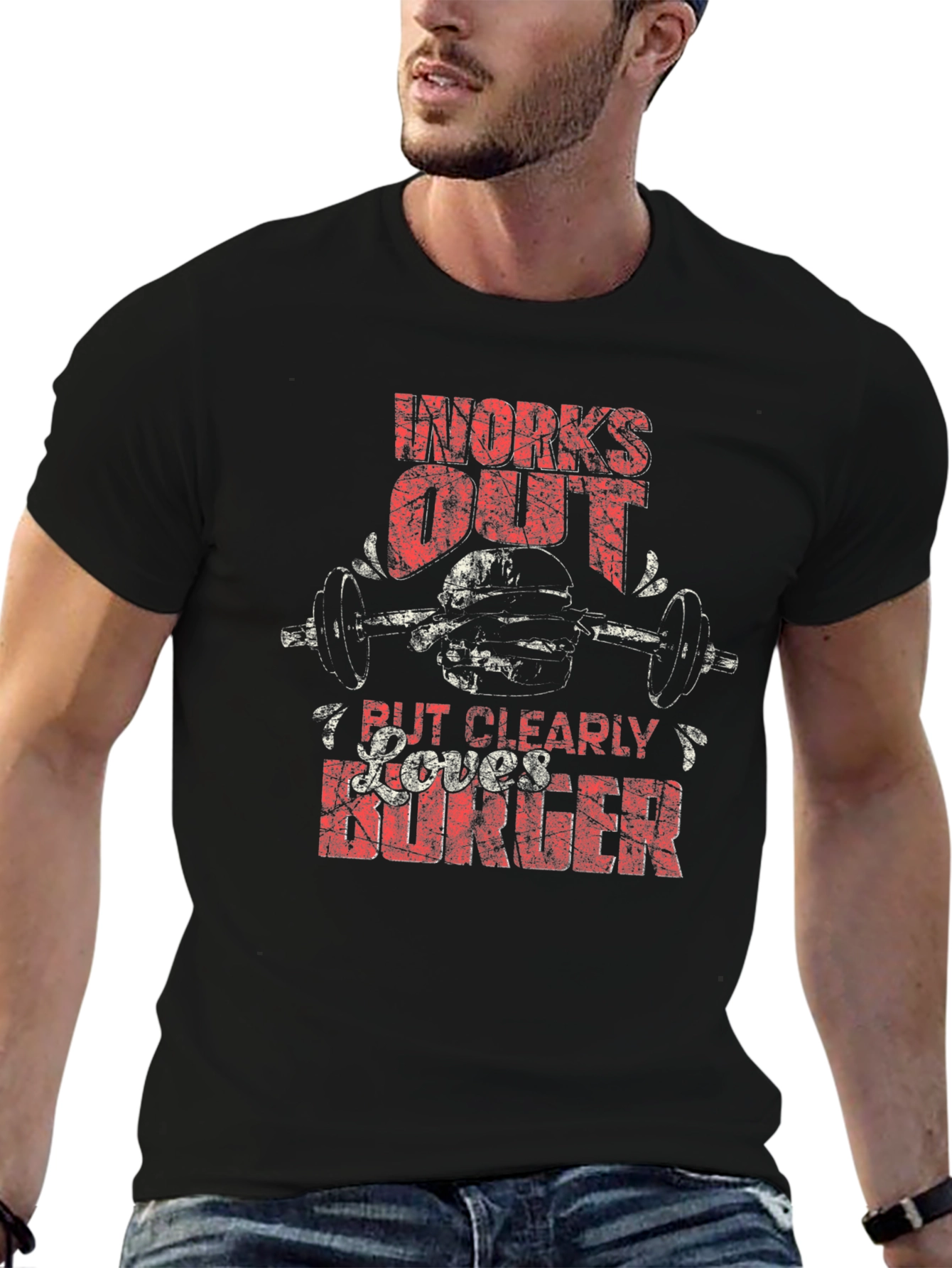 Workout & Burger T-Shirt - Funny Gym Tee