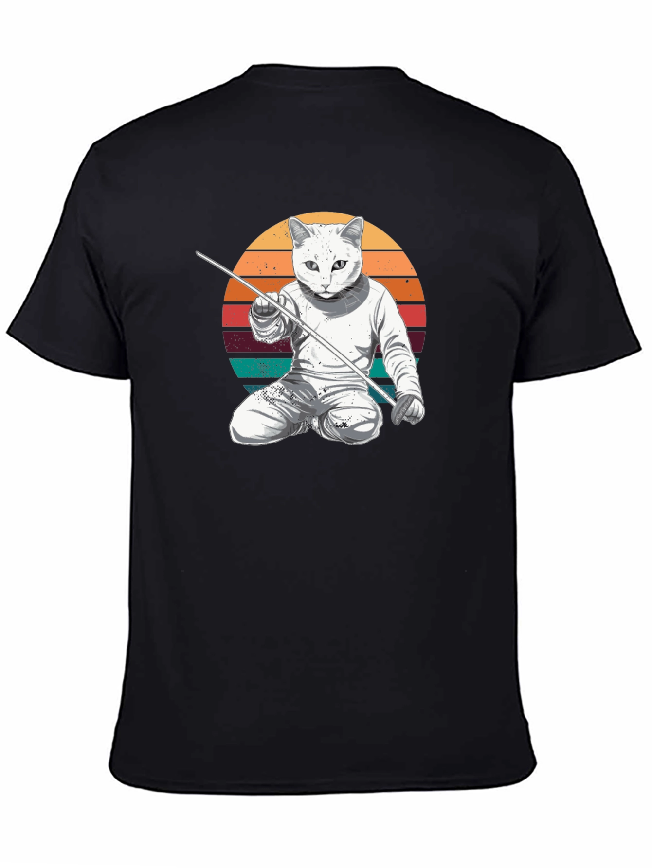 Cat Fencing Graphic Tee