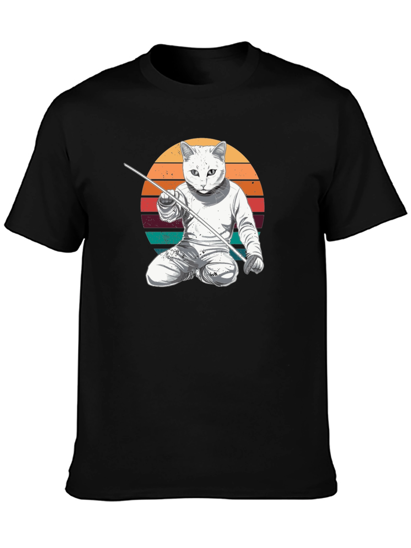 Cat Fencing Graphic Tee