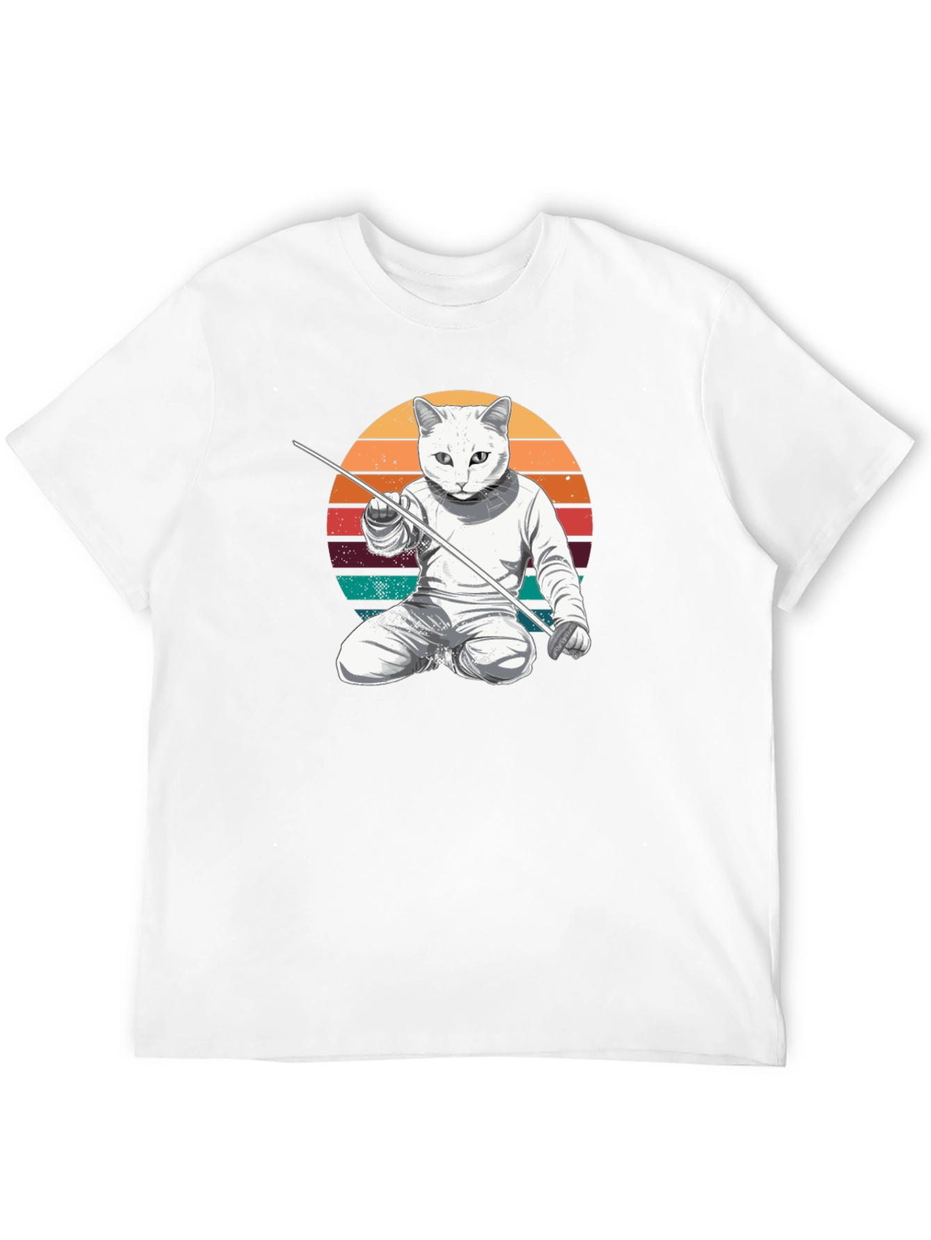 Cat Fencing Graphic Tee