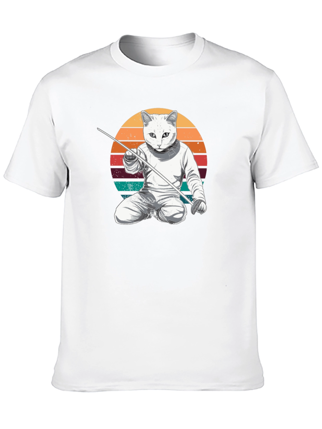 Cat Fencing Graphic Tee