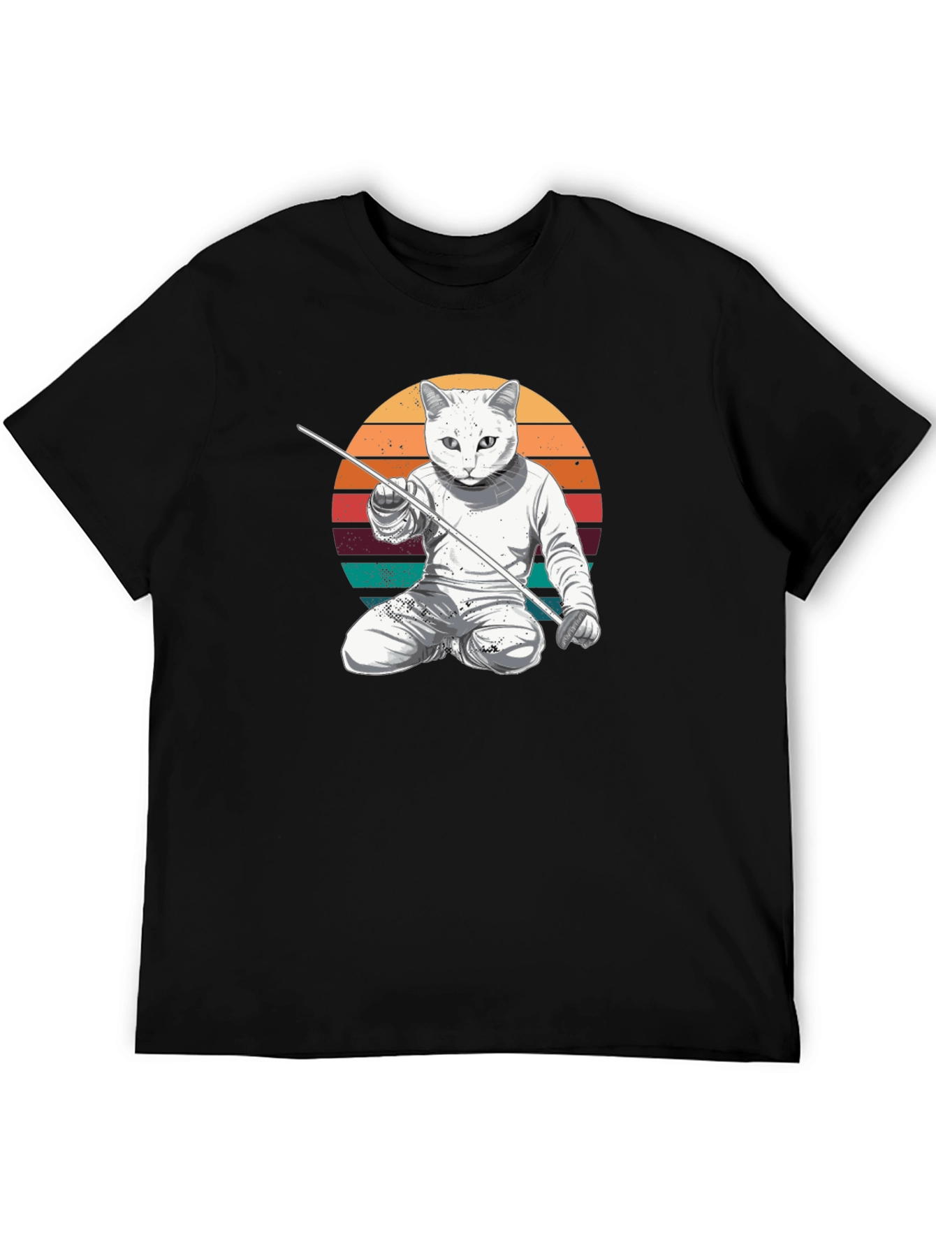 Cat Fencing Graphic Tee