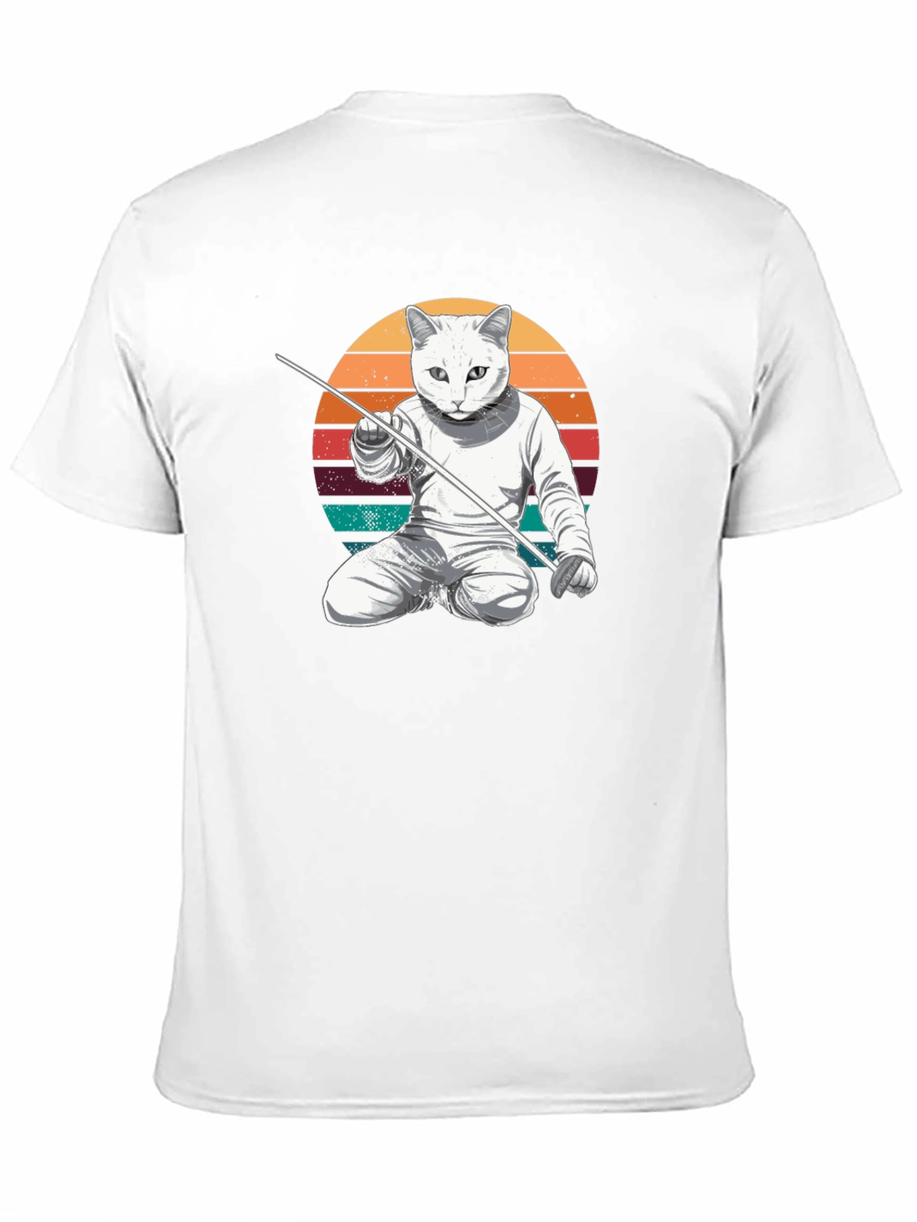 Cat Fencing Graphic Tee
