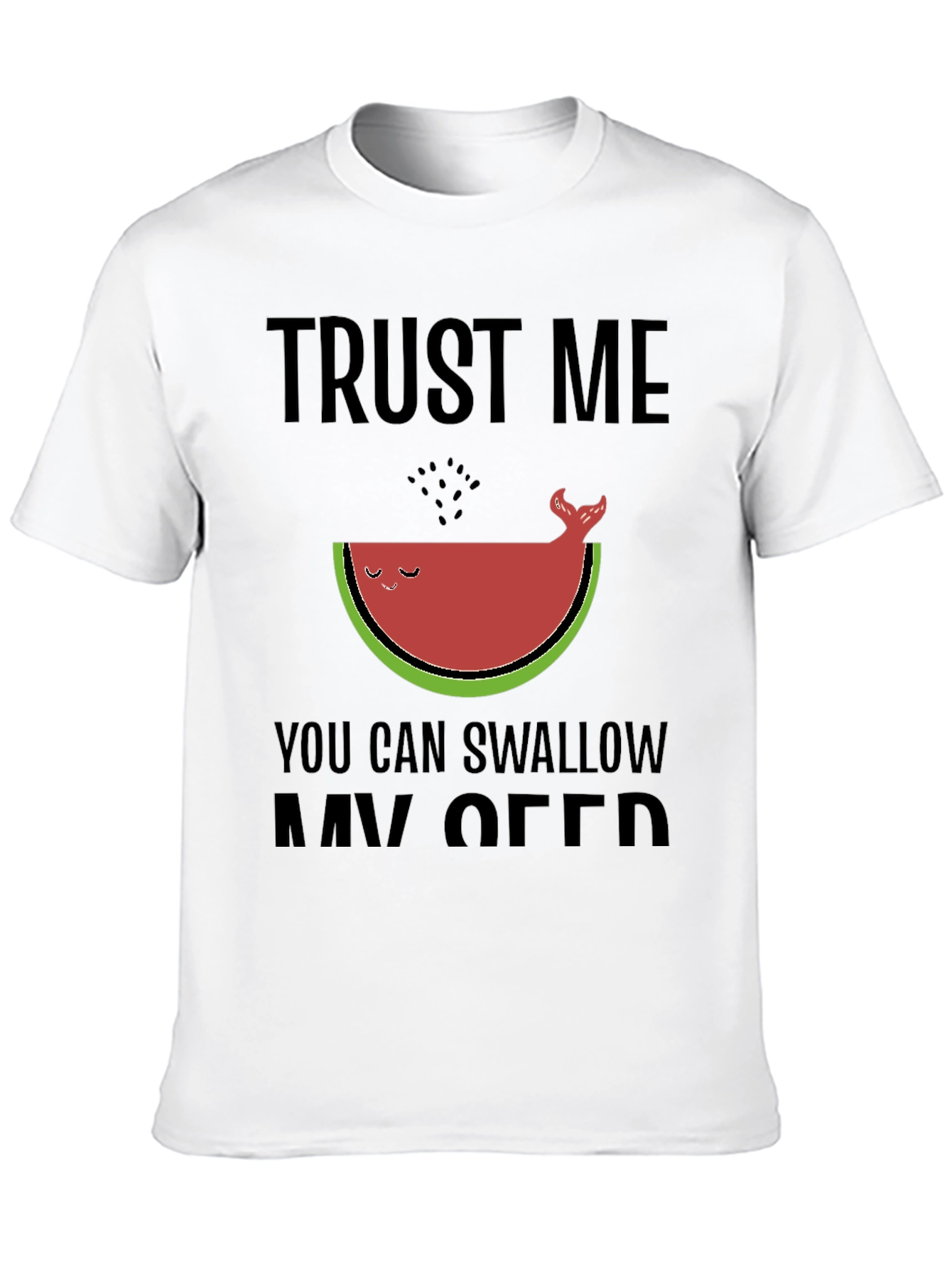 Funny Watermelon Whale Graphic Tee