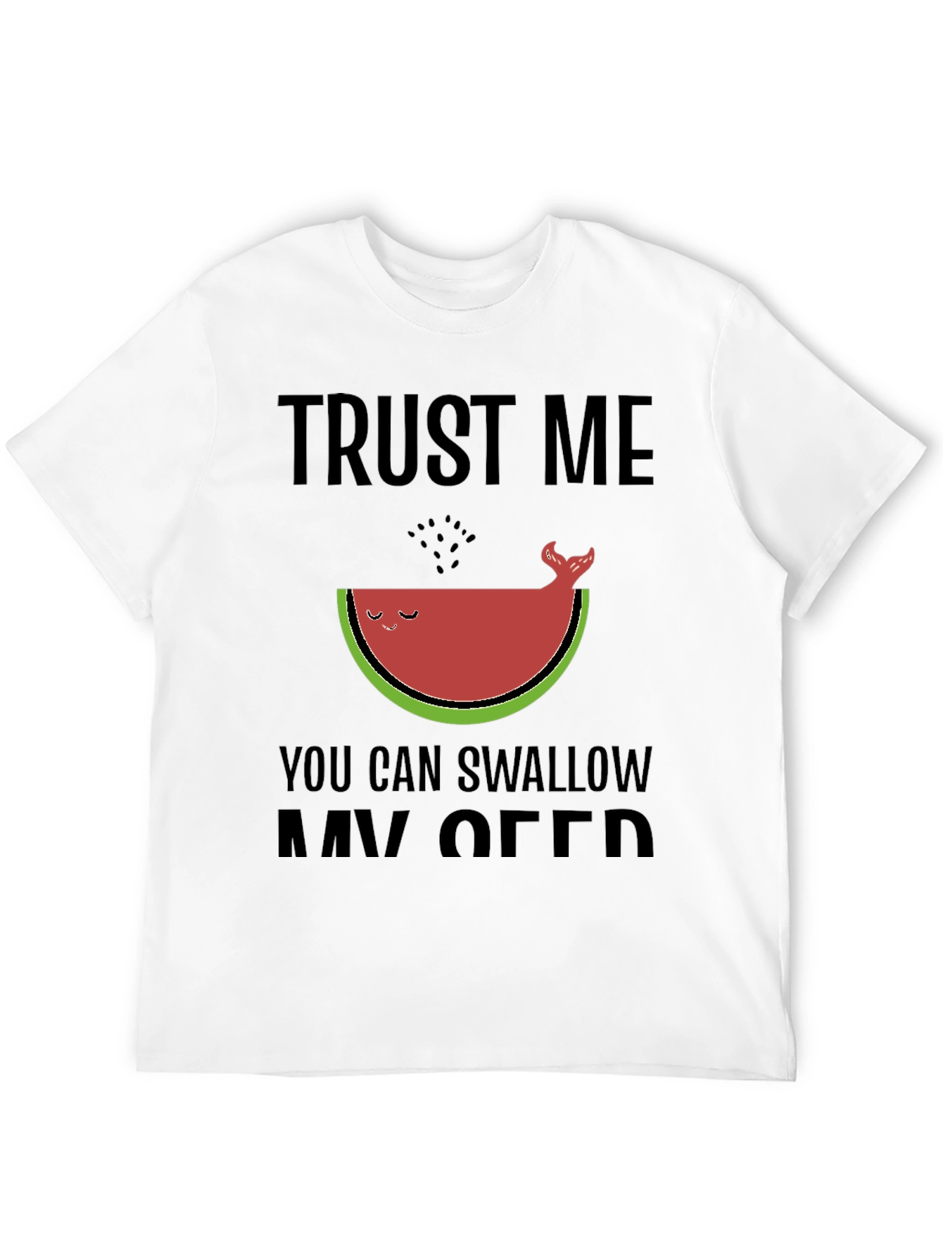 Funny Watermelon Whale Graphic Tee
