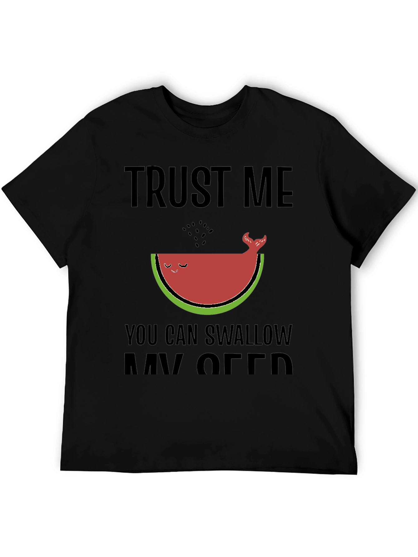 Funny Watermelon Whale Graphic Tee