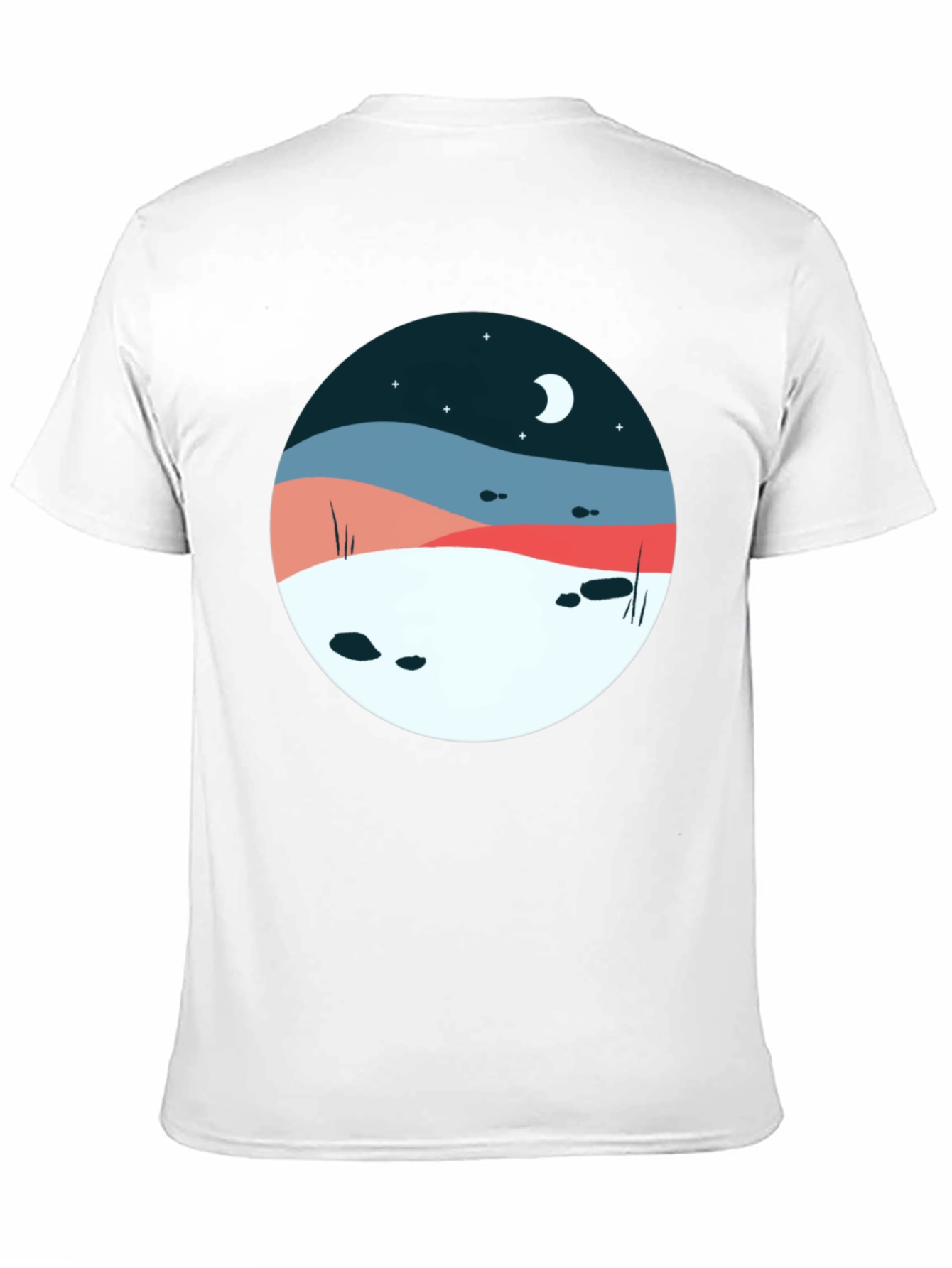 Nature Scene Graphic Tee - Black