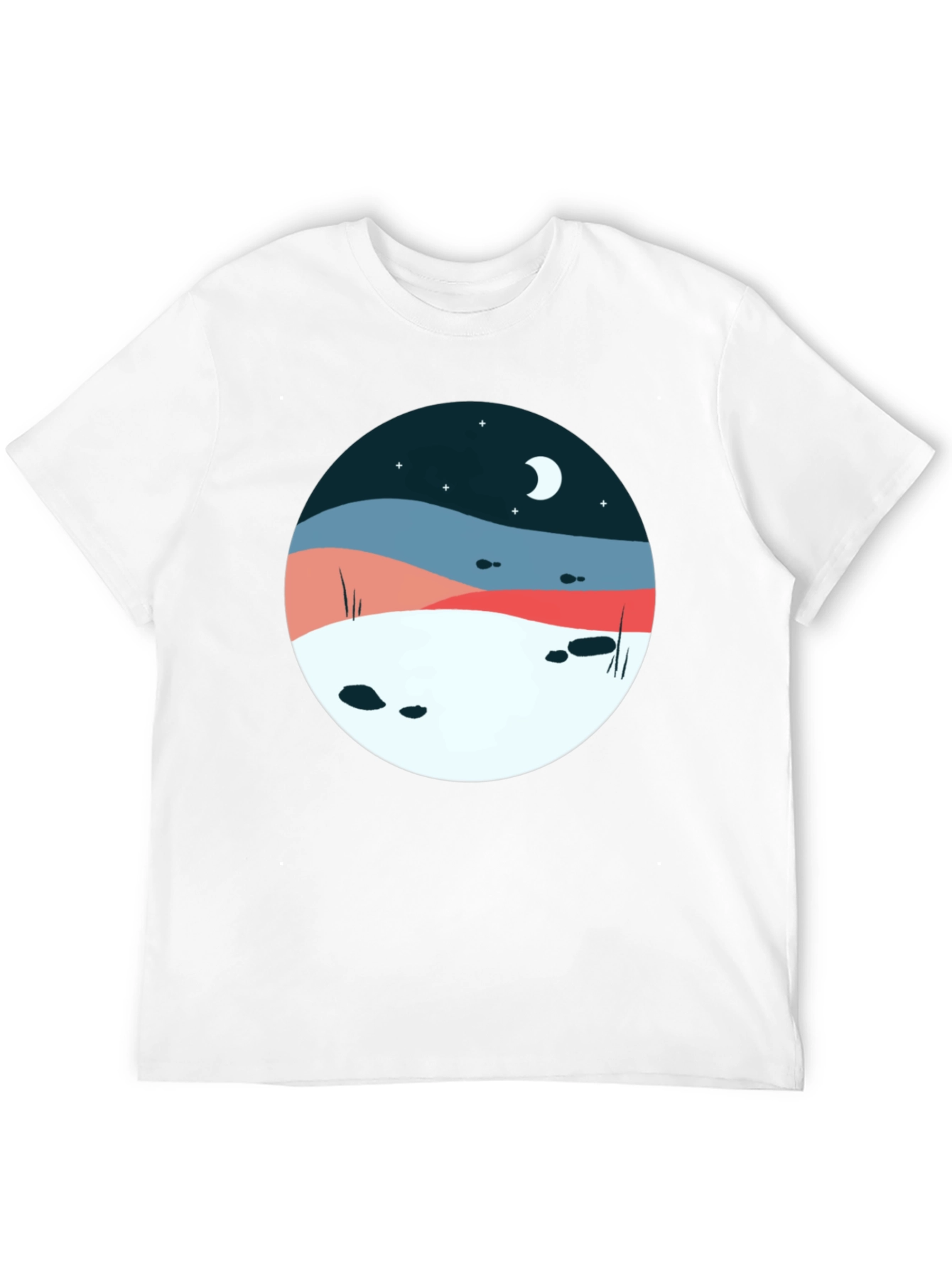 Nature Scene Graphic Tee - Black