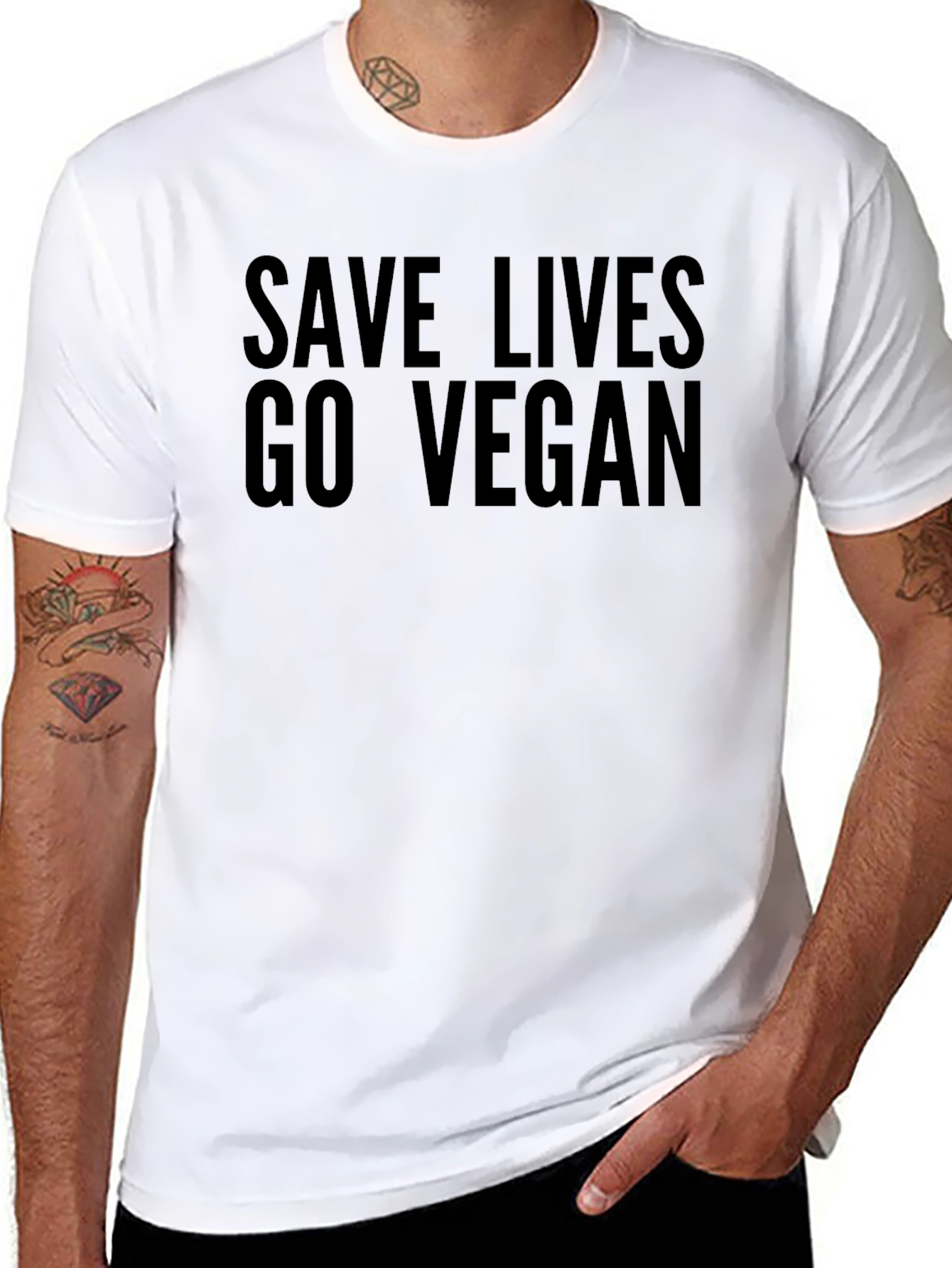 Save Lives Go Vegan T-Shirt