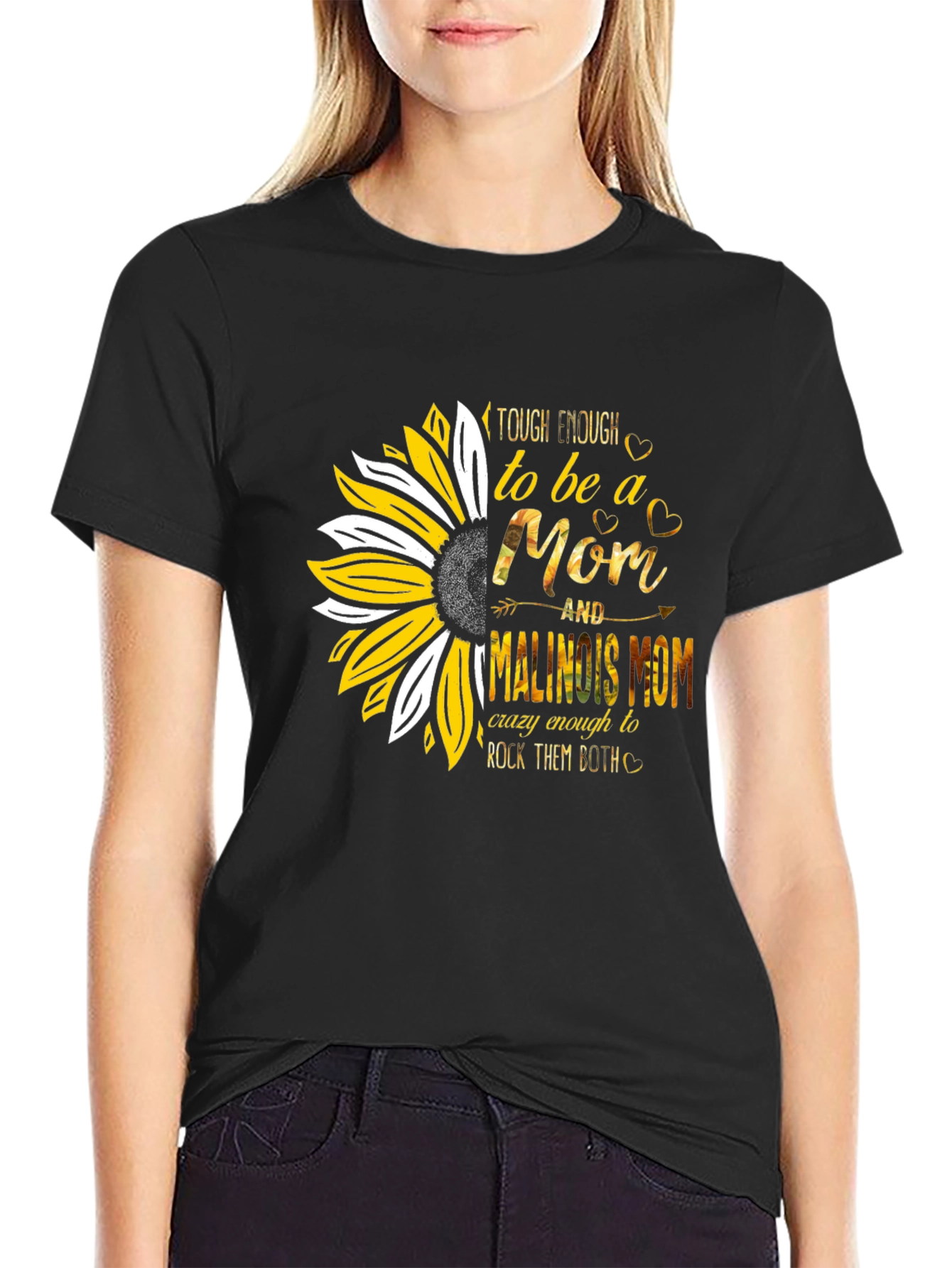 Tough Enough Mom Sunflower Graphic Tee