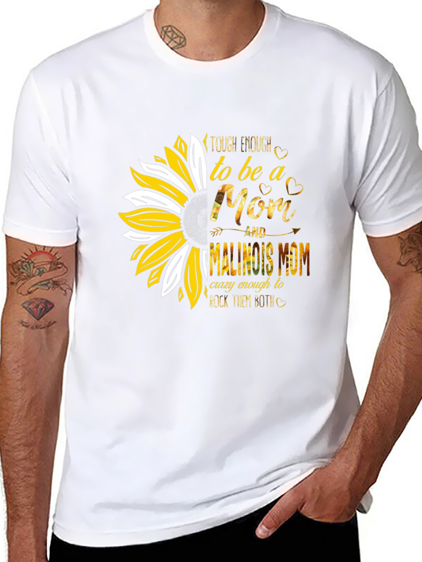 Tough Enough Mom Sunflower Graphic Tee