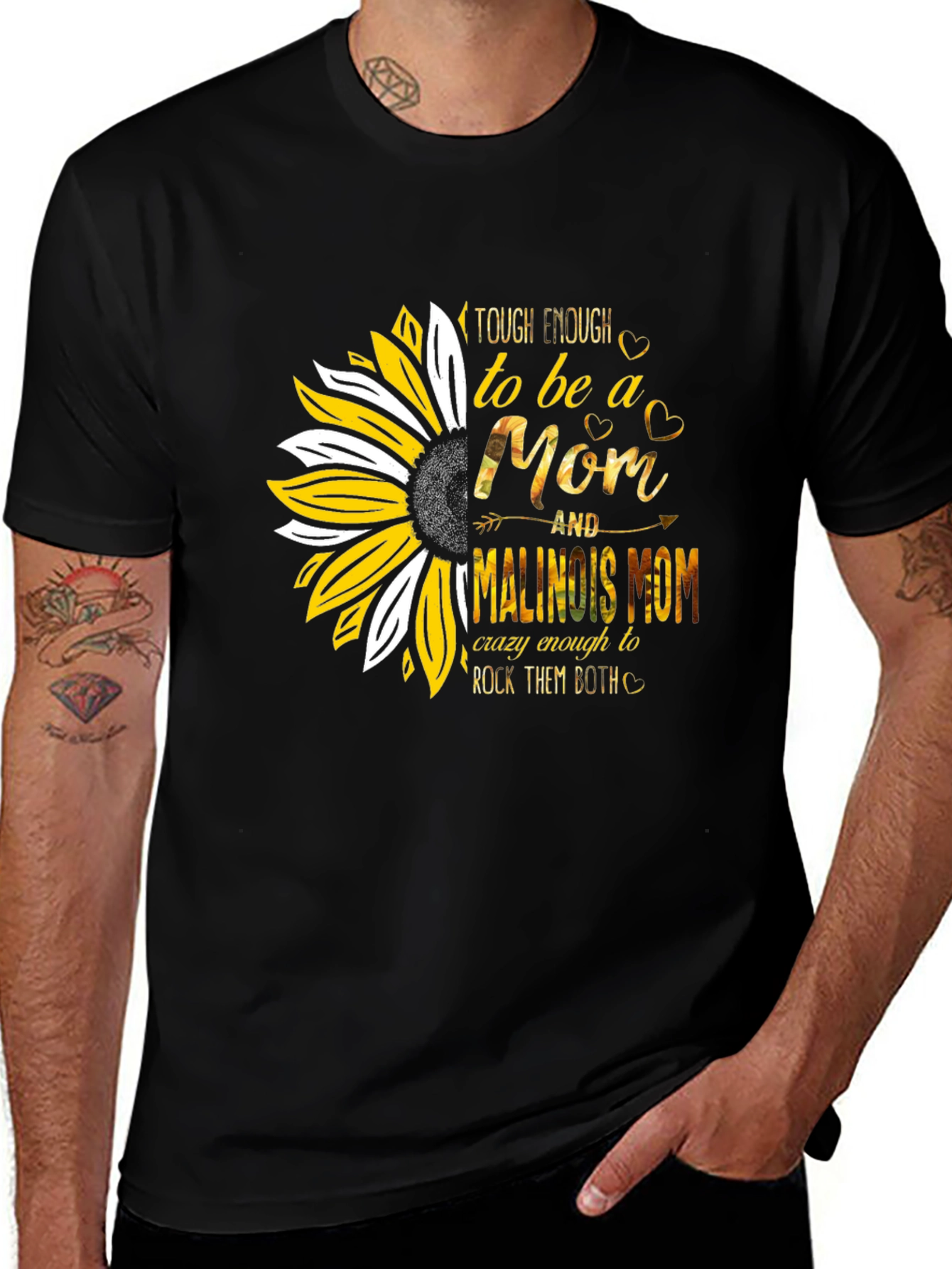 Tough Enough Mom Sunflower Graphic Tee