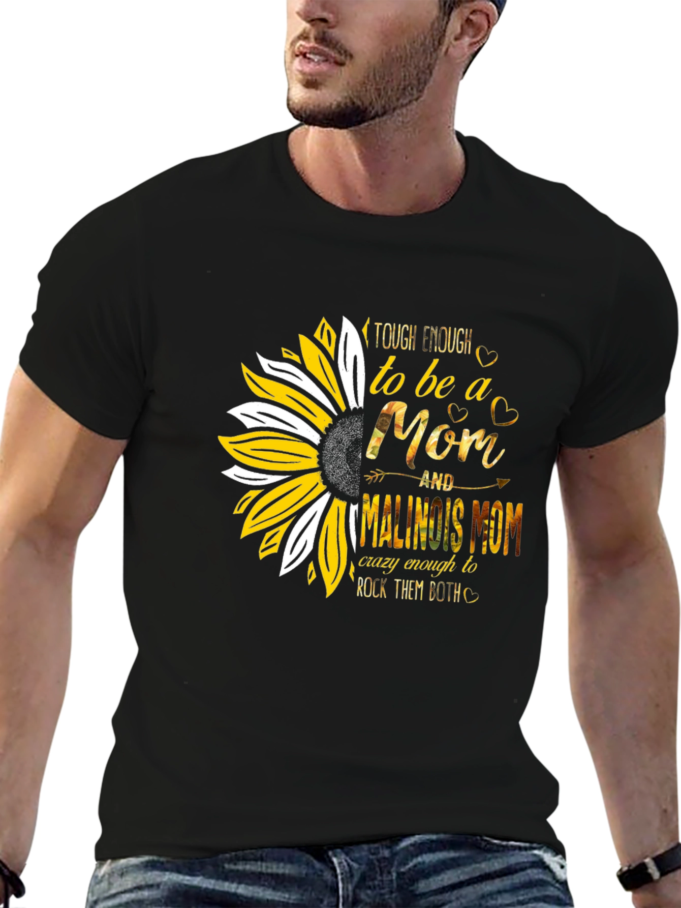 Tough Enough Mom Sunflower Graphic Tee