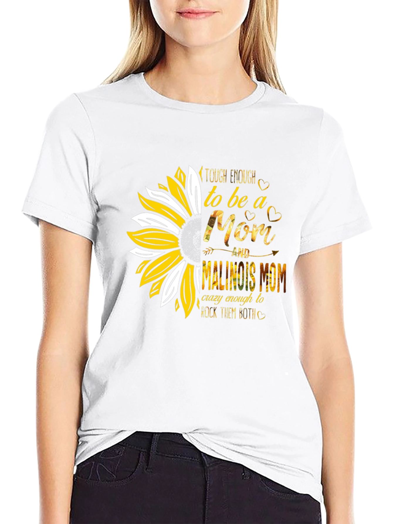 Tough Enough Mom Sunflower Graphic Tee
