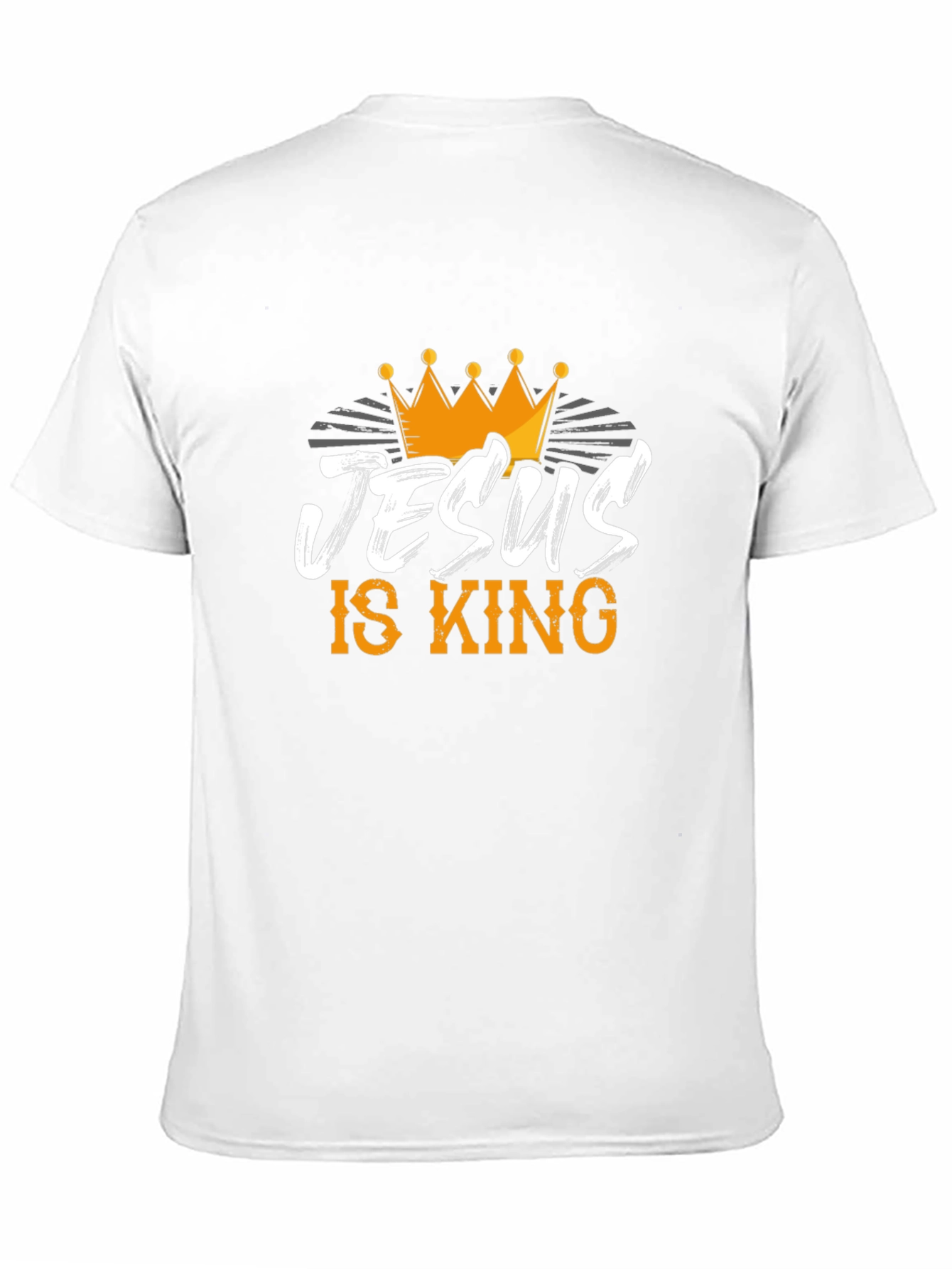 Jesus is King Black T-Shirt with Crown