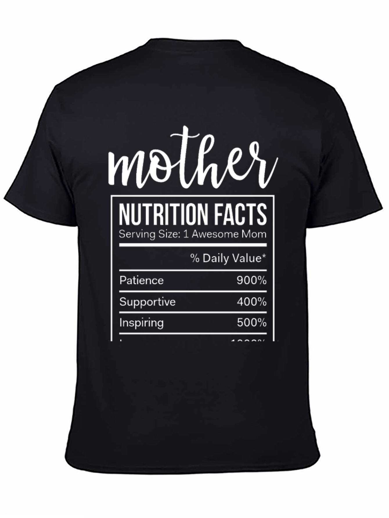 Mother Nutrition Facts Graphic T-Shirt