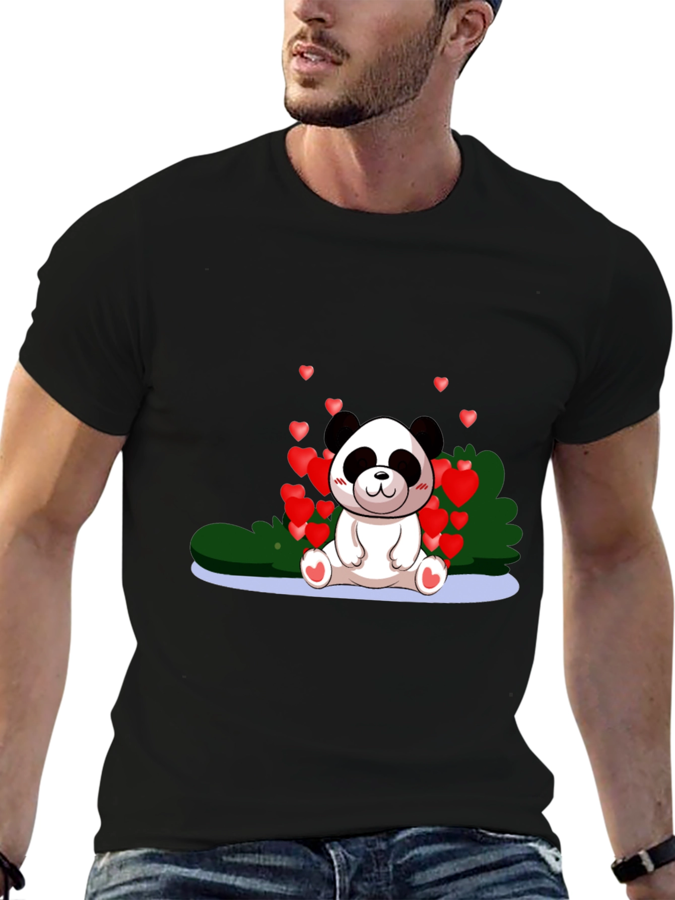 Panda Love Graphic Tee - Cute Valentines Day Shirt