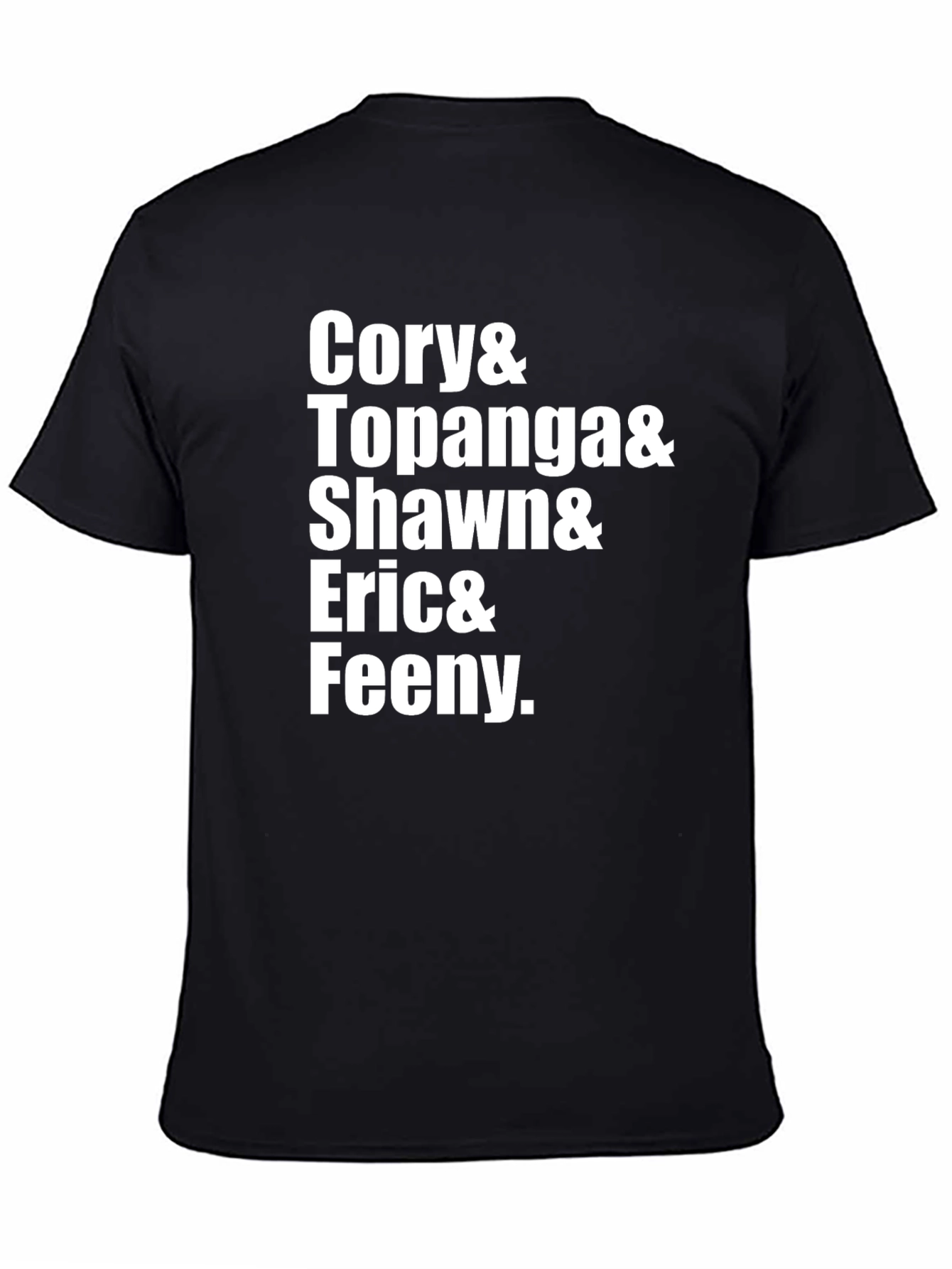 Boy Meets World Characters Black T-Shirt