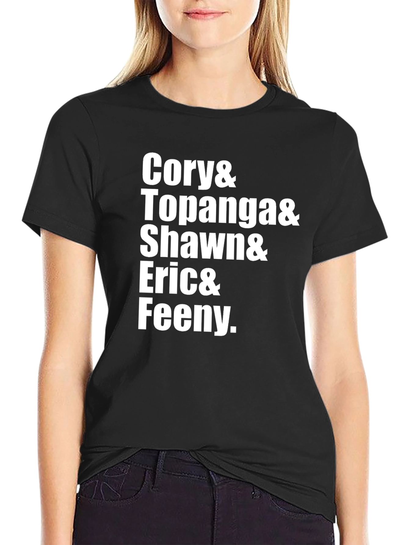 Boy Meets World Characters Black T-Shirt