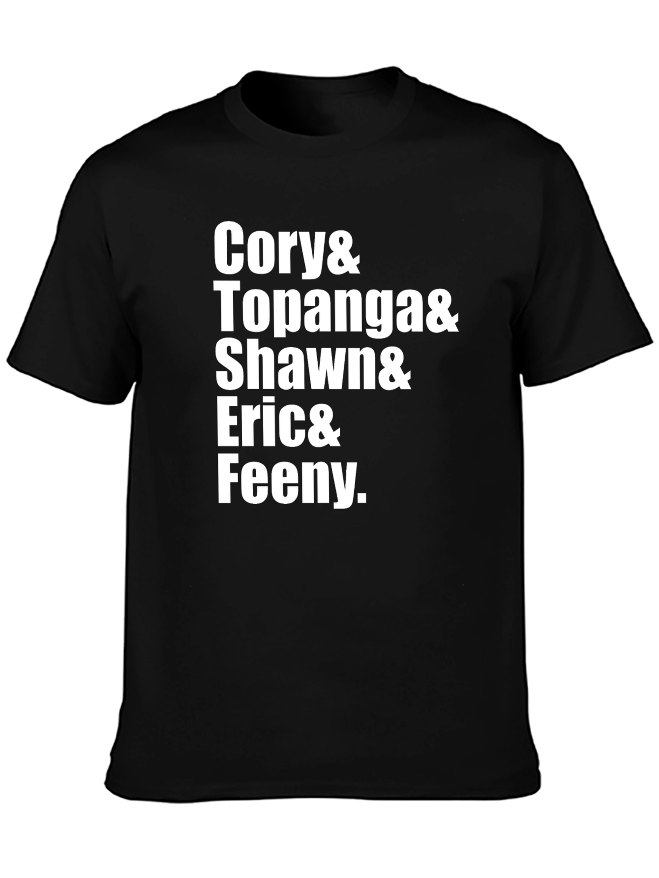 Boy Meets World Characters Black T-Shirt