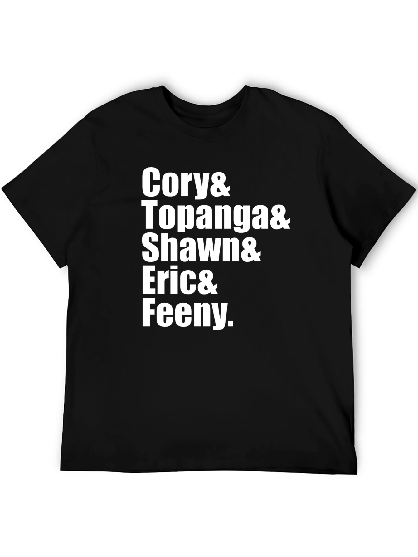 Boy Meets World Characters Black T-Shirt