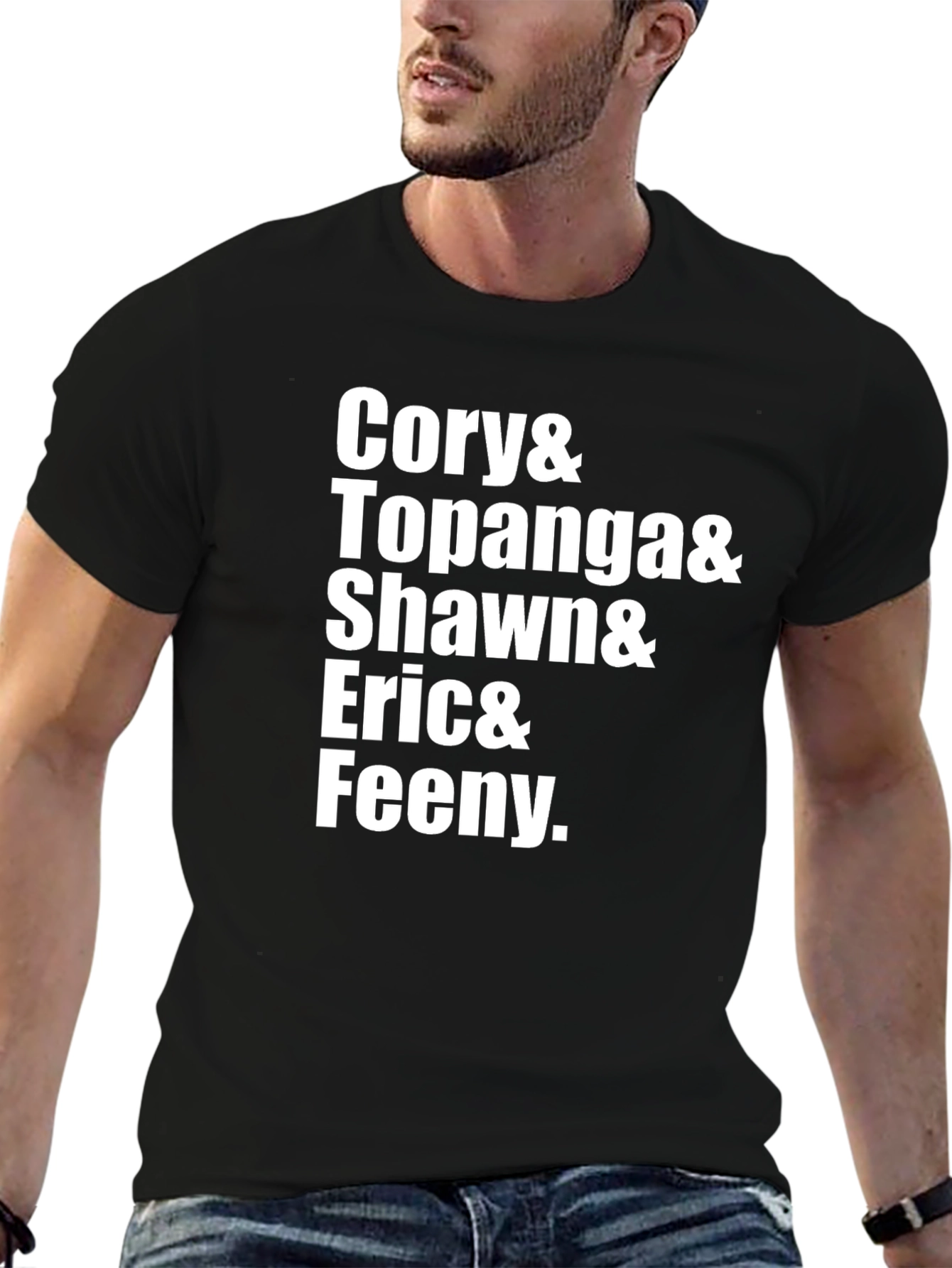 Boy Meets World Characters Black T-Shirt