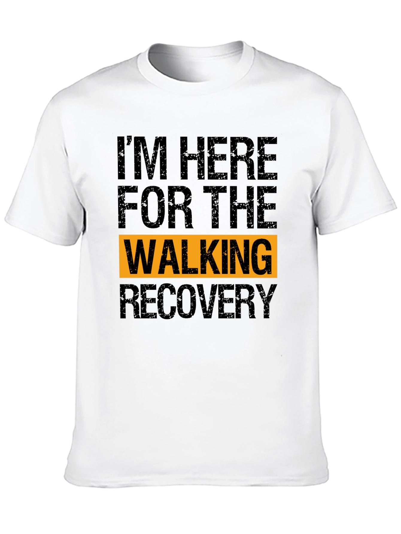 Walking Recovery Graphic Tee - Black Cotton Shirt