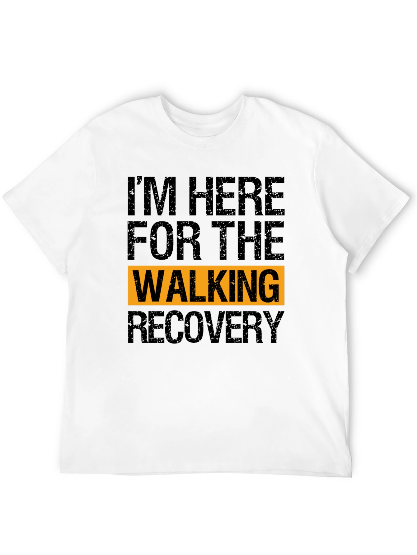 Walking Recovery Graphic Tee - Black Cotton Shirt