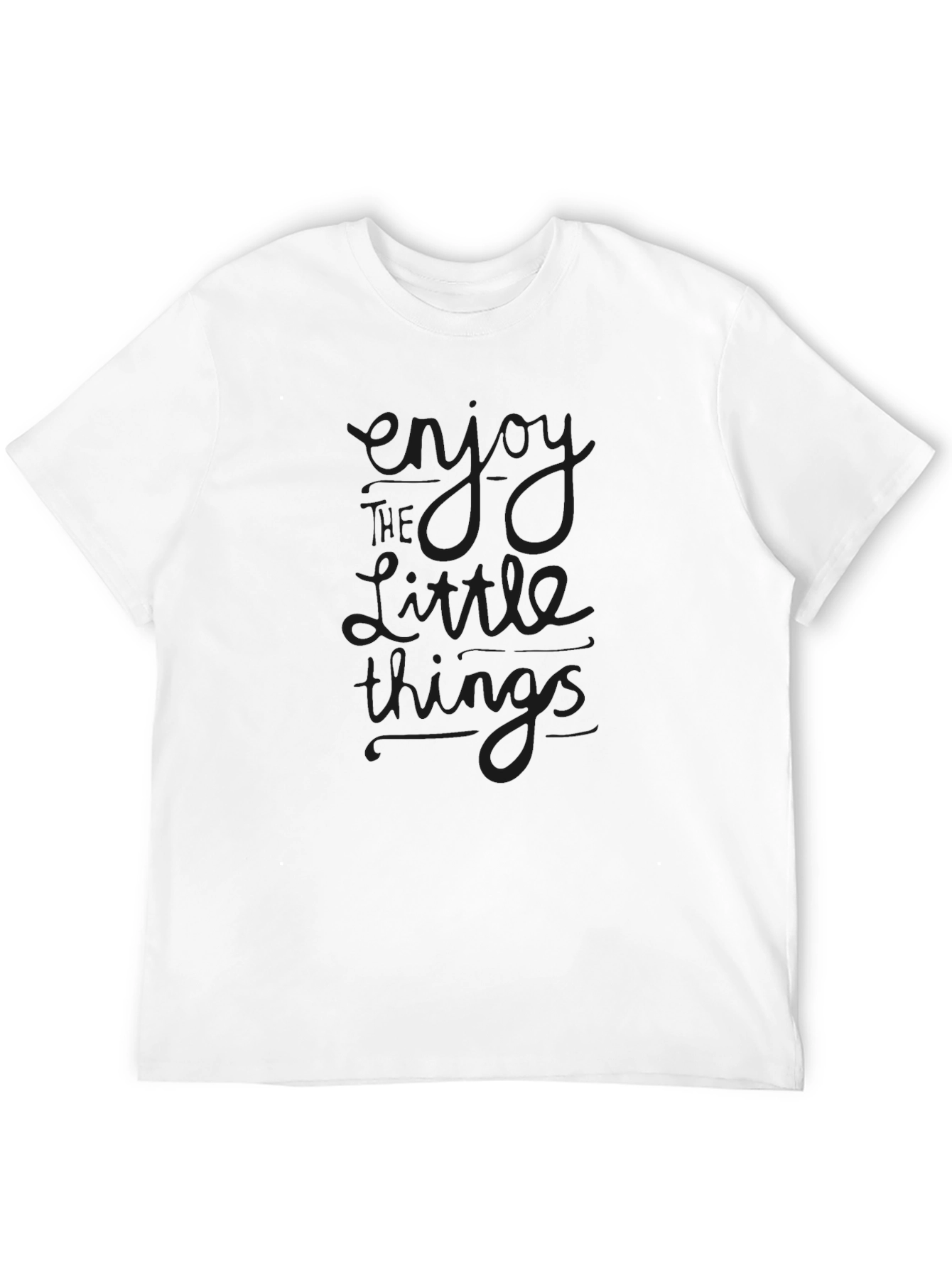 Enjoy the Little Things Black Crew Neck Tee