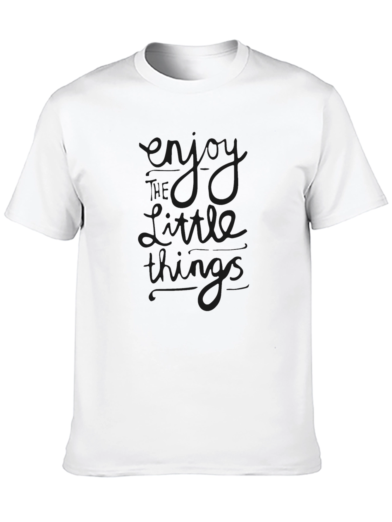 Enjoy the Little Things Black Crew Neck Tee