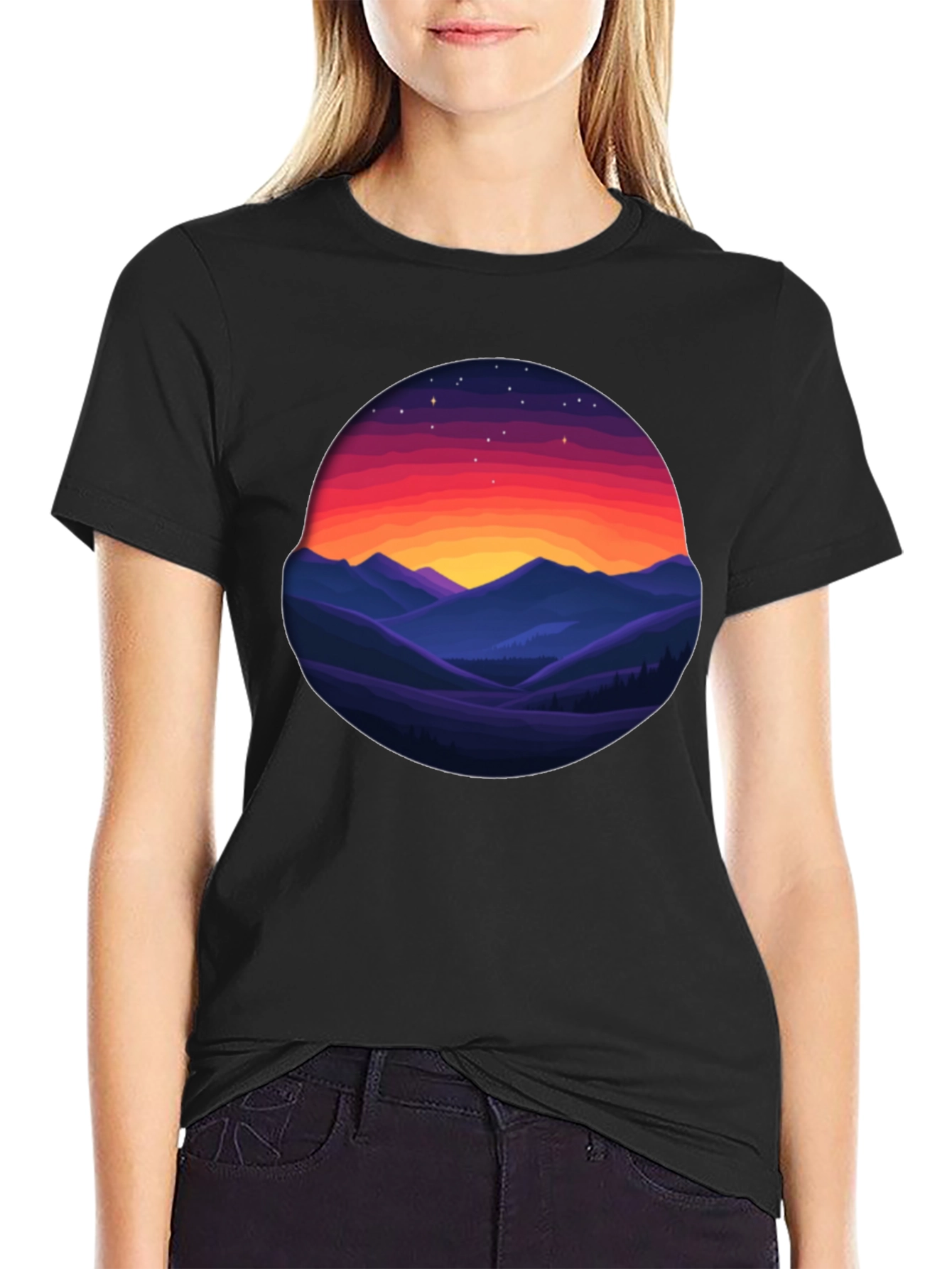 Sunset Mountain Graphic Tee - Comfort Fit