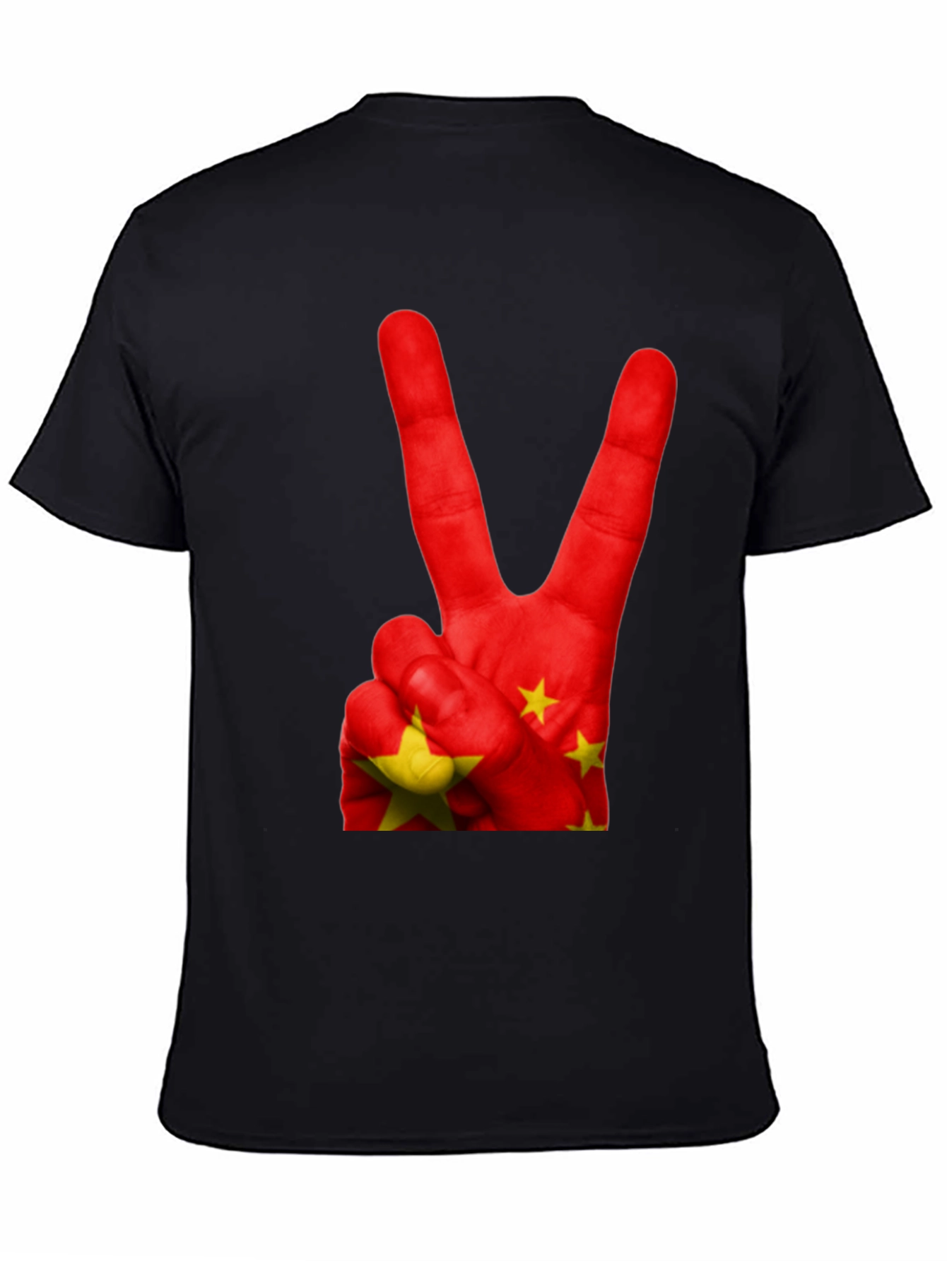 China Flag Peace Sign Graphic T-Shirt