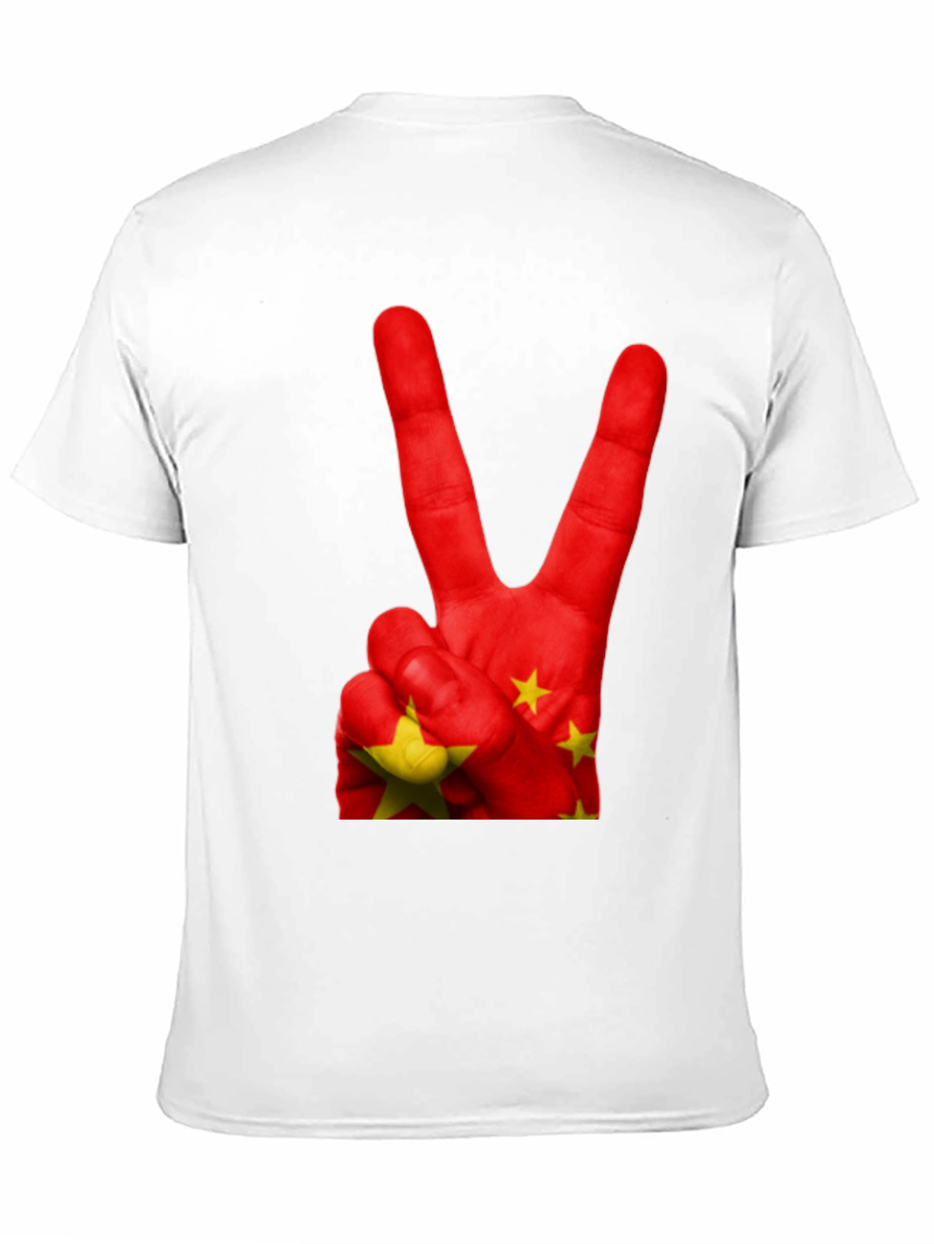 China Flag Peace Sign Graphic T-Shirt
